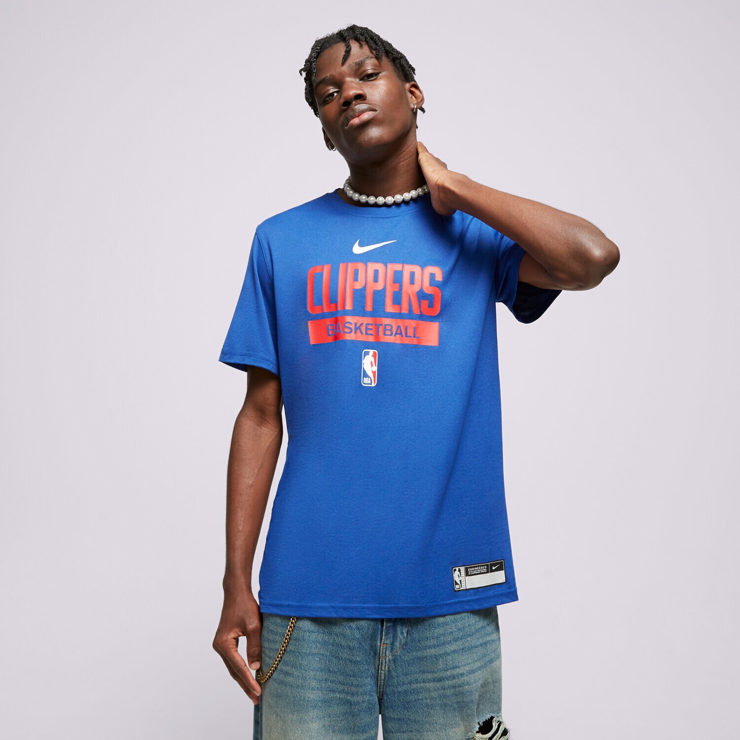 Bărbați tricou NIKE TRICOU LA CLIPPERS DR6468-495 Albastru
