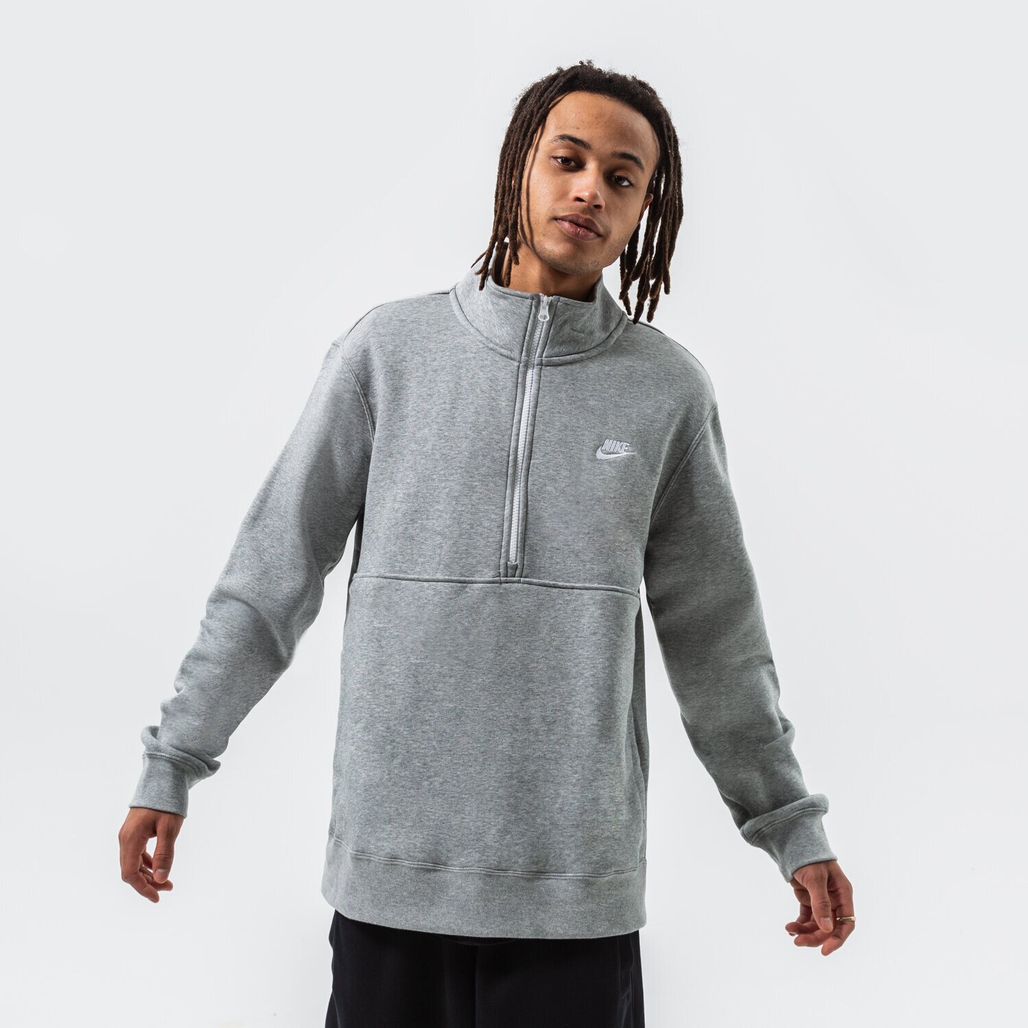 Bărbați bluză NIKE BLUZĂ M NSW CLUB BB HZ TOP DD4732-066 Gri