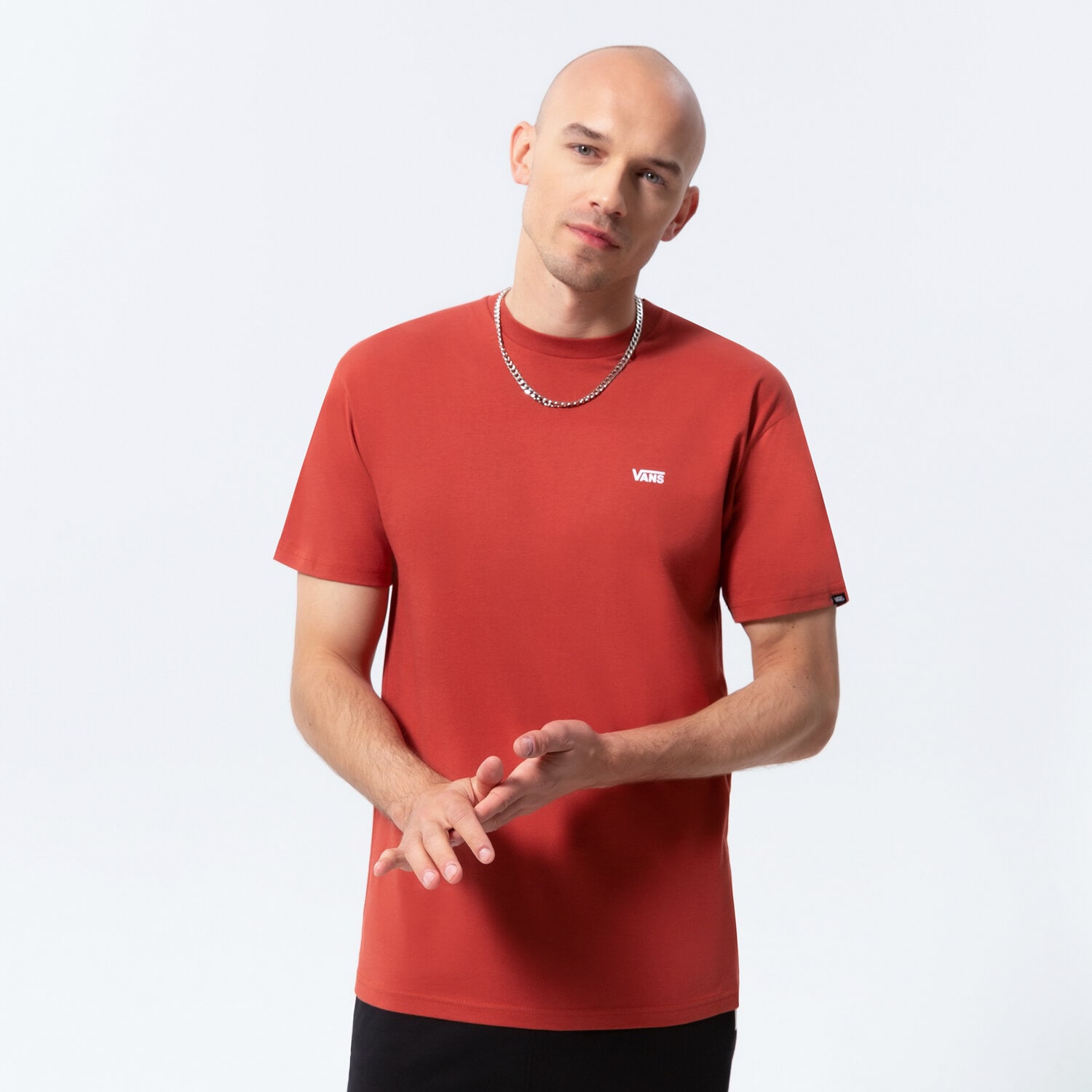 Bărbați tricou VANS TRICOU MN LEFT CHEST LOGO TEE CHILLI OIL VN0A3CZEYVE1 Roșu