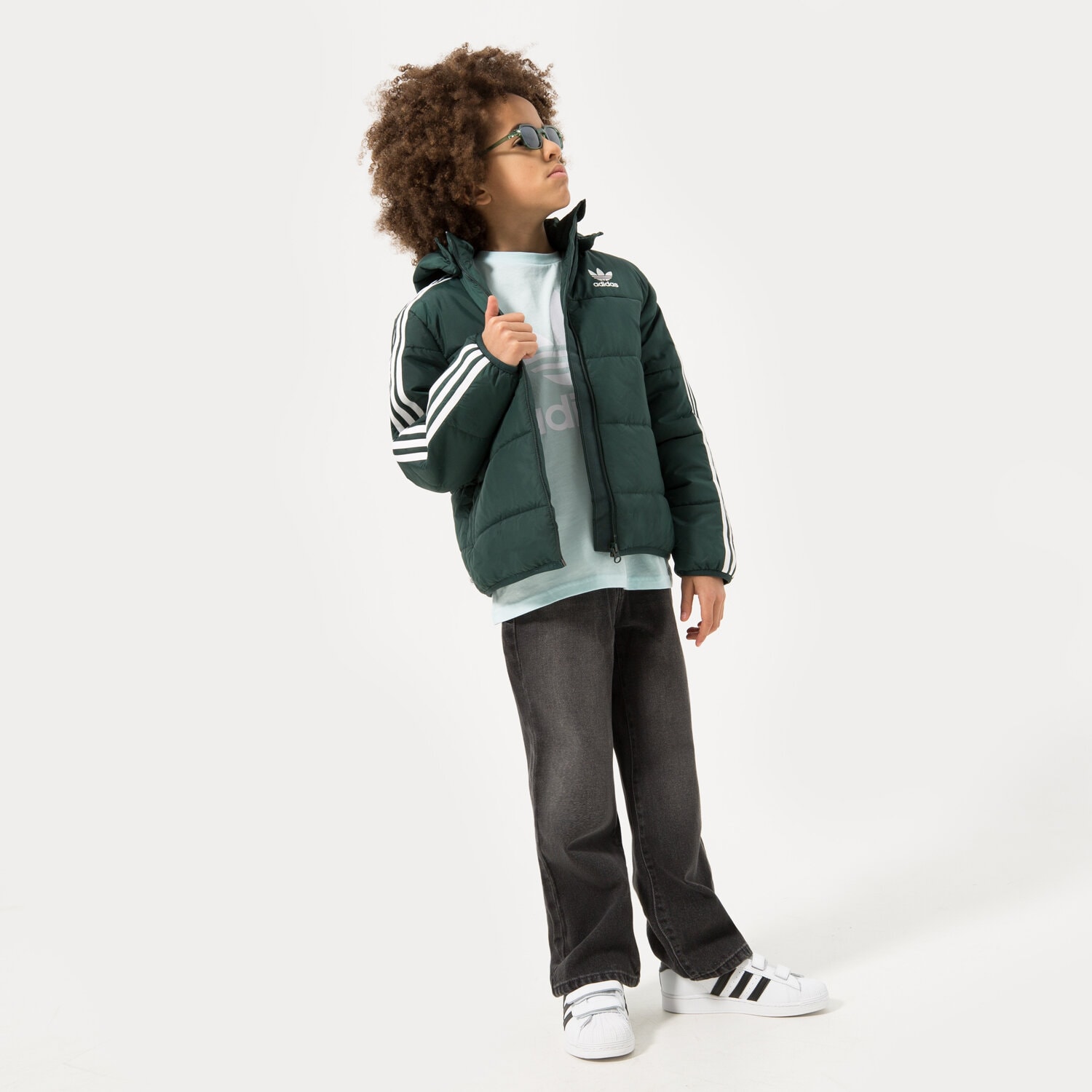 Jachetă de sezon pentru copii (primăvară/toamnă) ADIDAS JACHETĂ PADDED JACKET BOY HK0386 Verde
