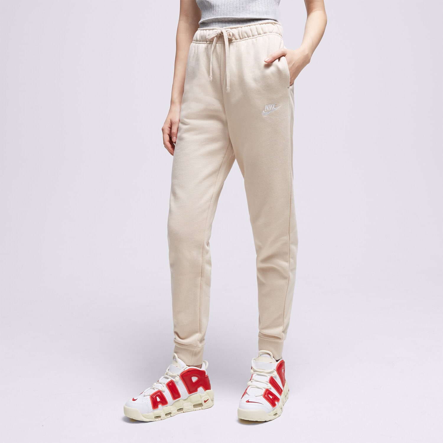 NIKE PANTALONI W NSW CLUB FLC MR DQ5191 126 Bej Femei Sizeer Romania