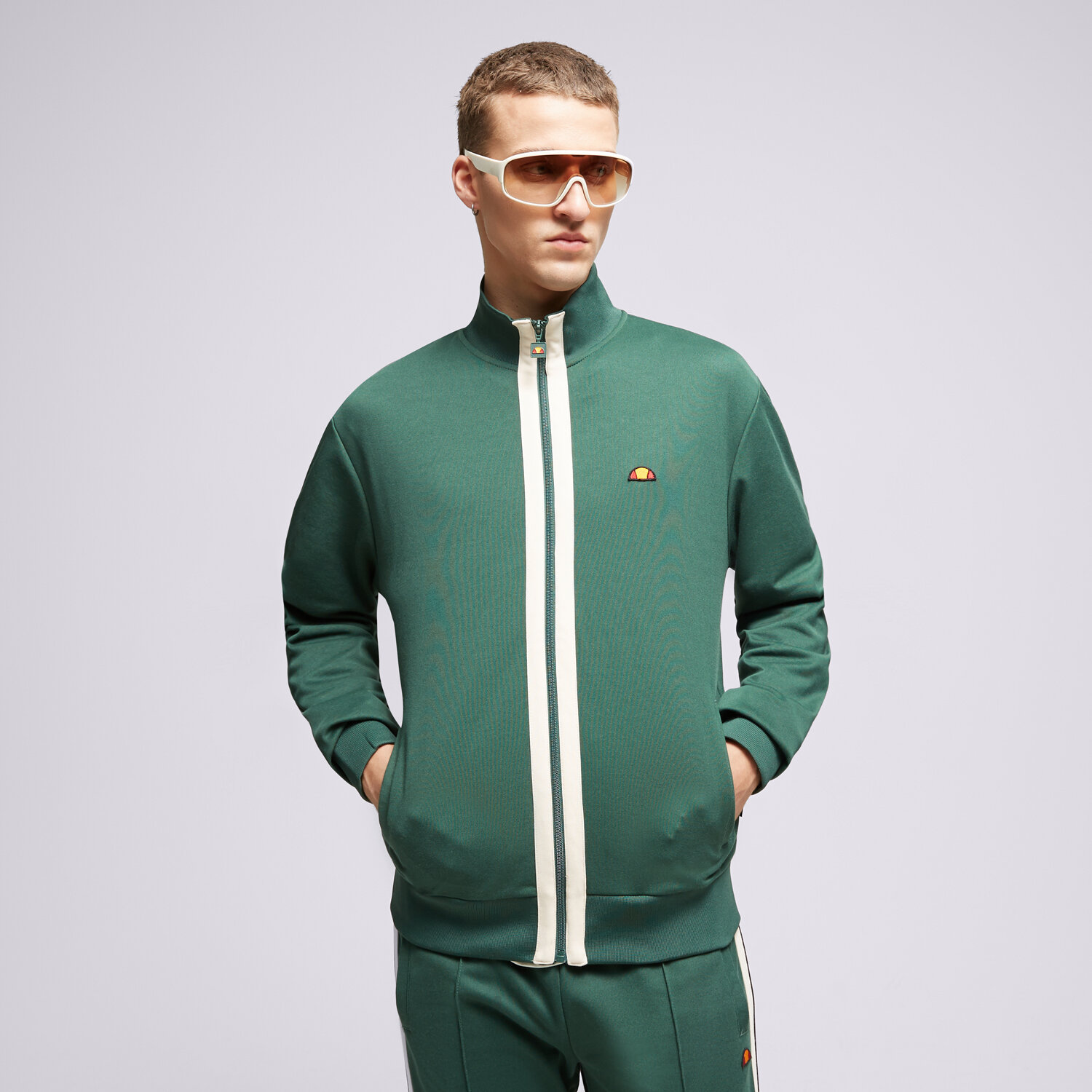 Bărbați bluză ELLESSE BLUZĂ BERLUSONI DGREEN TRACK TOP SHT19003502 Verde