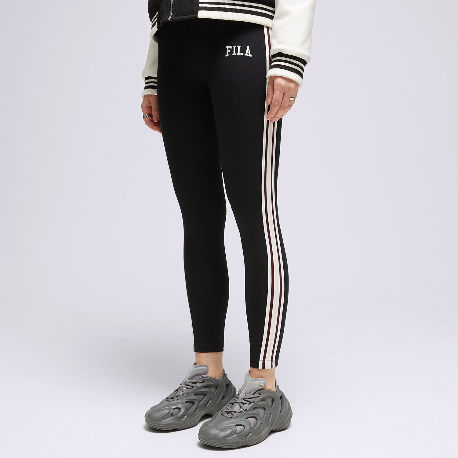 Femei pantaloni FILA COLANȚI STRIPE LEGGNG BLK/PK ADELASIABLK Negru