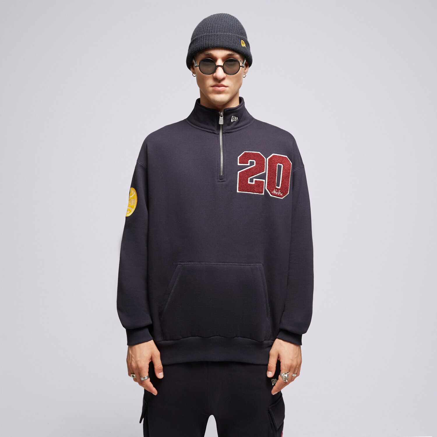 Bărbați bluză NEW ERA BLUZĂ NE QUARTER ZIP NONE 60416405 Bleumarin