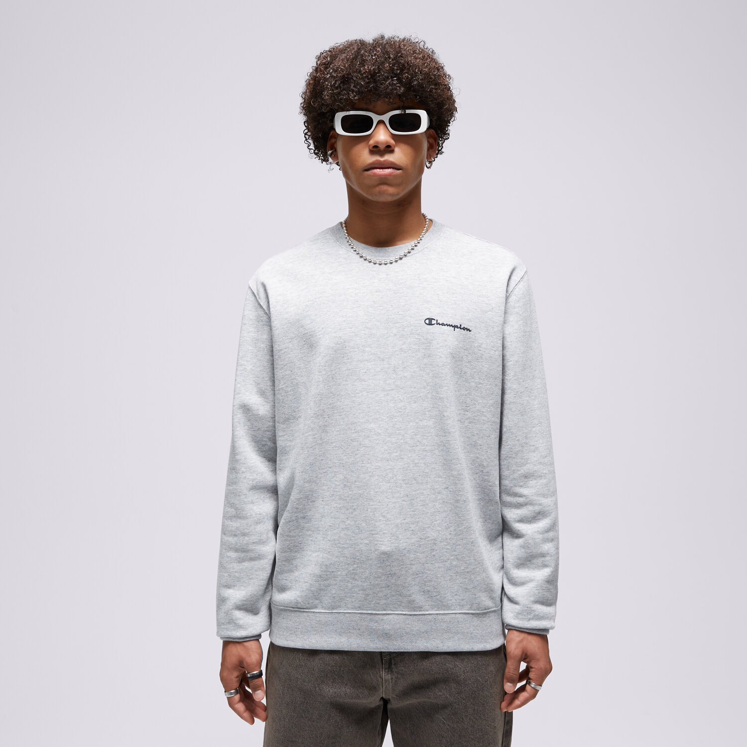 Bărbați bluză CHAMPION BLUZĂ CREWNECK SWEATSHIRT 218536EM021 Gri