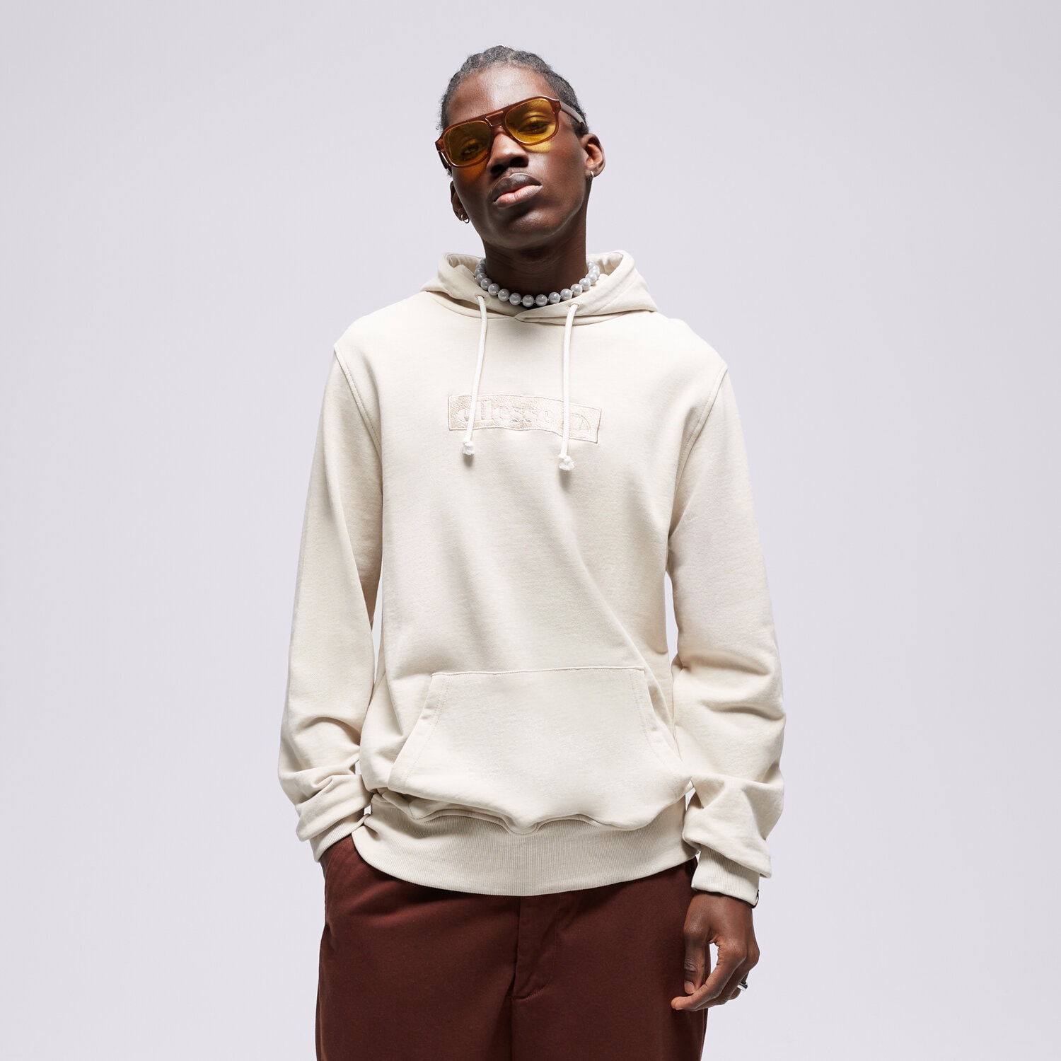 Bărbați bluză ELLESSE BLUZĂ CU GLUGĂ CAROVILLI OH HOODY BEIGE SHR17562214 Bej