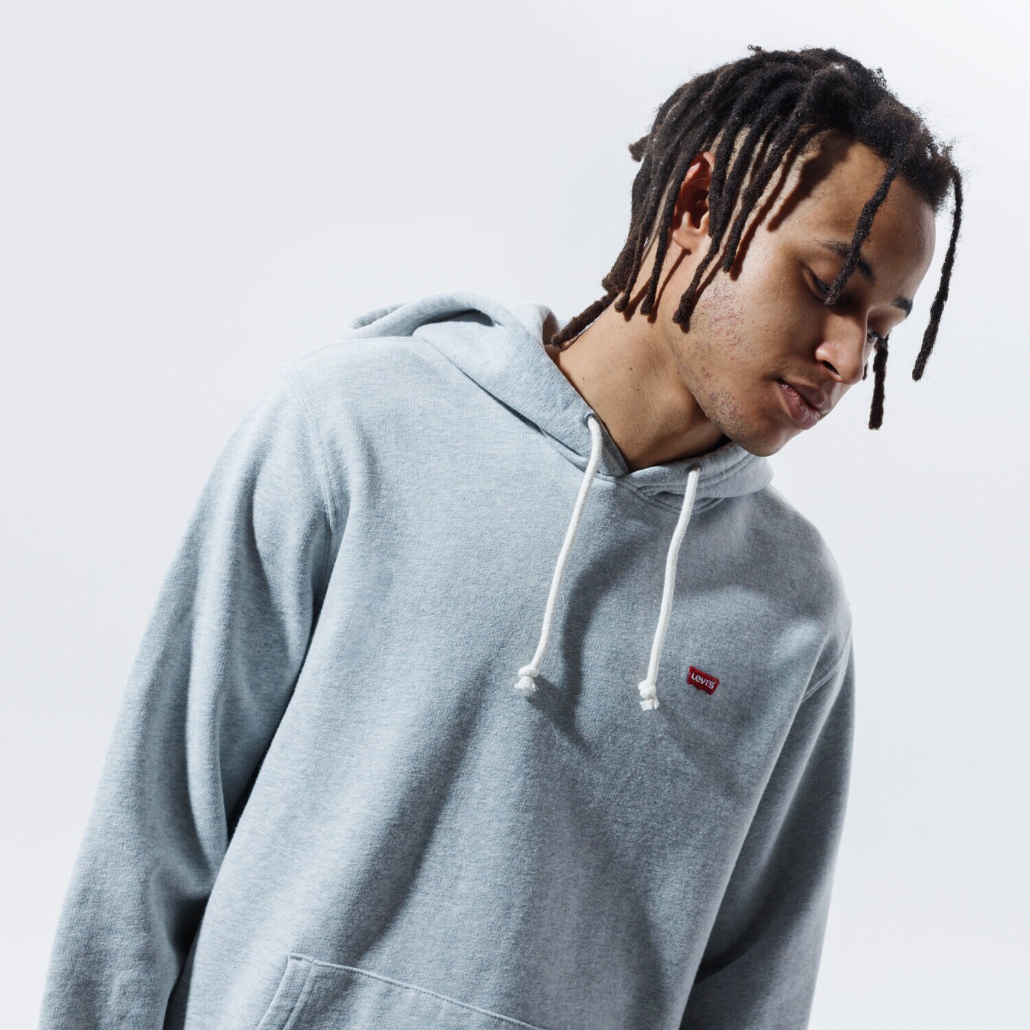 Bărbați bluză LEVI'S BLUZĂ CU GLUGĂ NEW ORIGINAL HOODIE 34581-0000 Gri