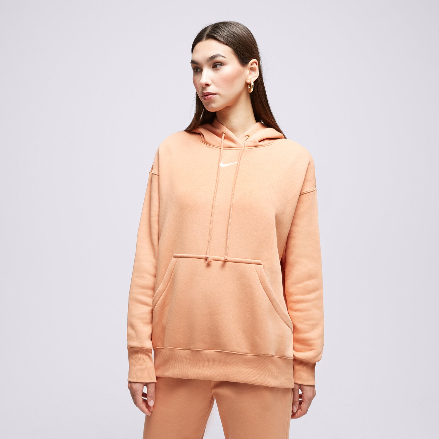 Femei bluză NIKE BLUZĂ CU GLUGĂ W NSW PHNX FLC OS DQ5860-225 Maro