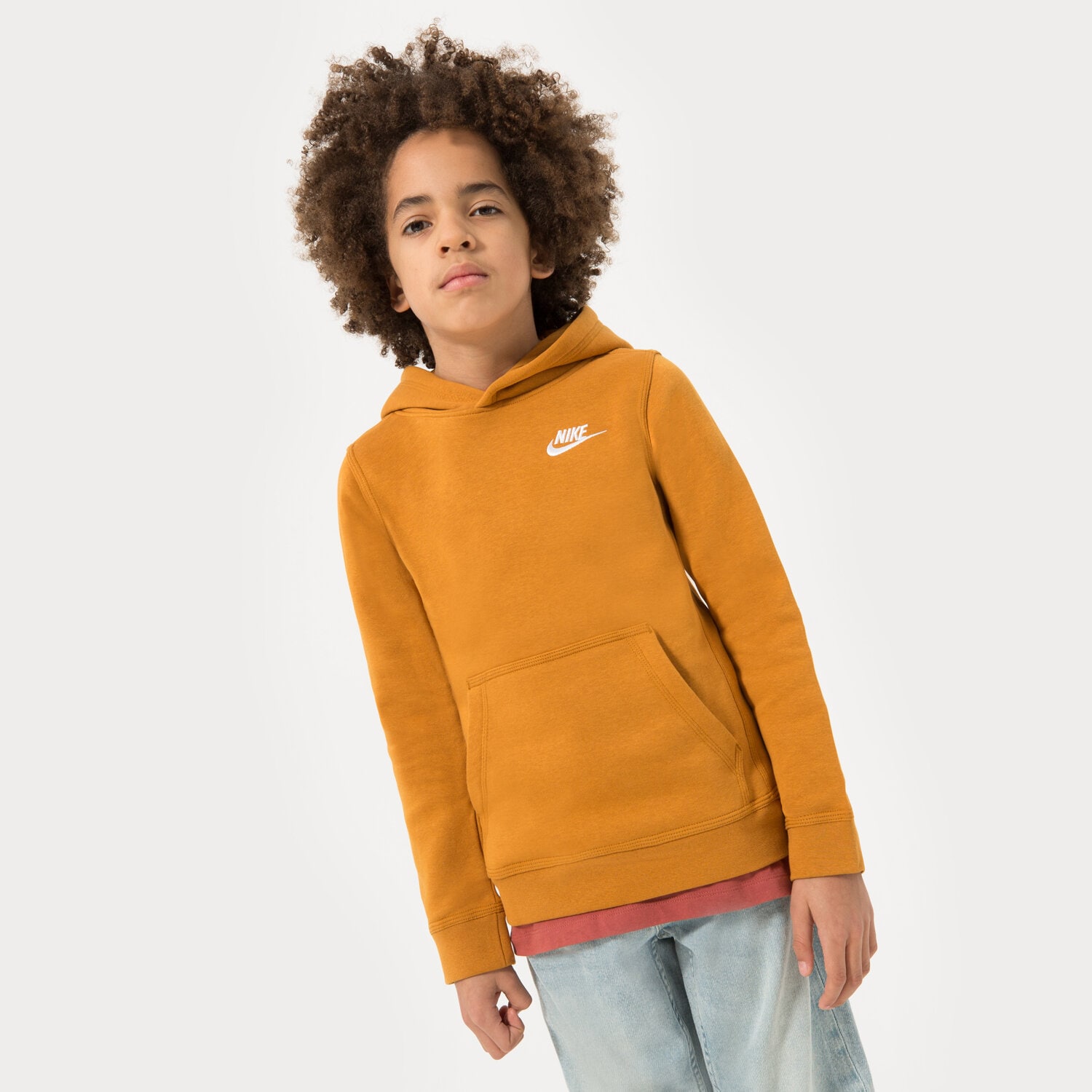 Copii bluză NIKE BLUZĂ SPORTSWEAR CLUB B BOY BV3757-754 Galben Muștar