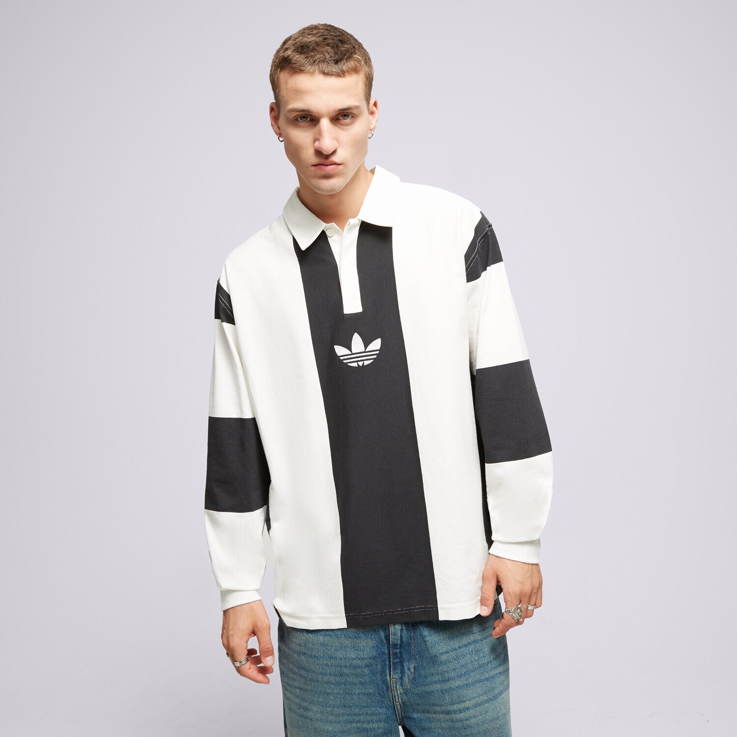 Bărbați tricou ADIDAS POLO HACK RUGB TEE HZ0708 Negru