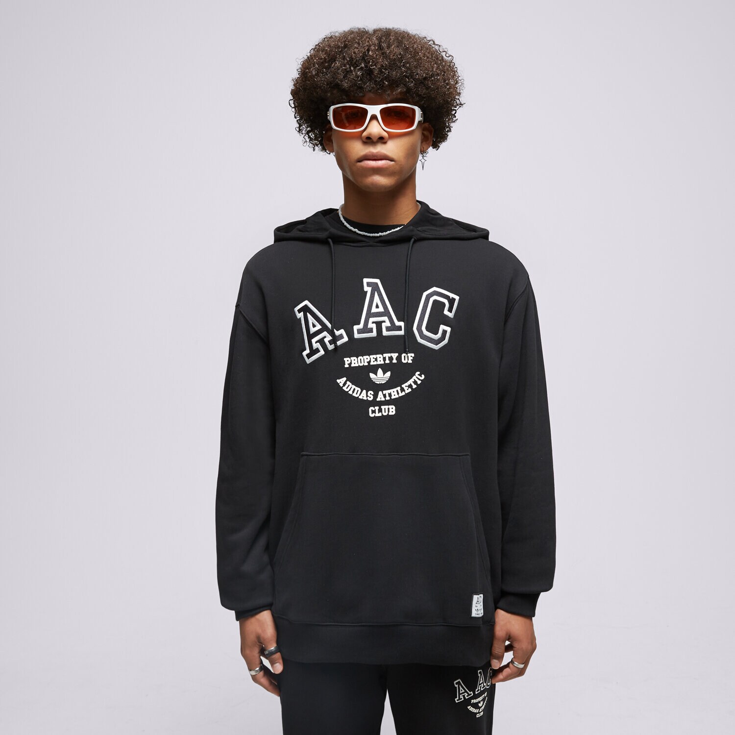 Bărbați bluză ADIDAS BLUZĂ CU GLUGĂ HACK AAC HZ0700 Negru