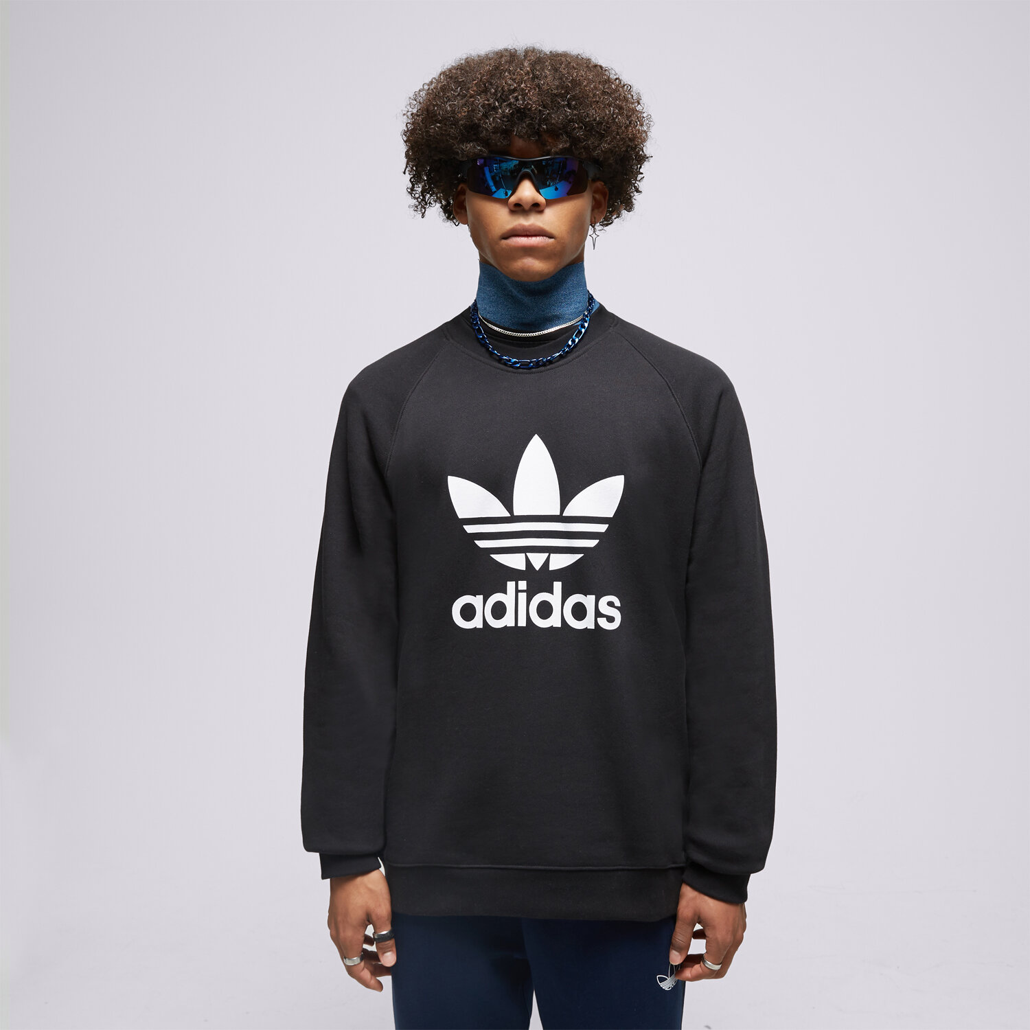 Bărbați bluză ADIDAS BLUZĂ TREFOIL CREW IM4500 Negru