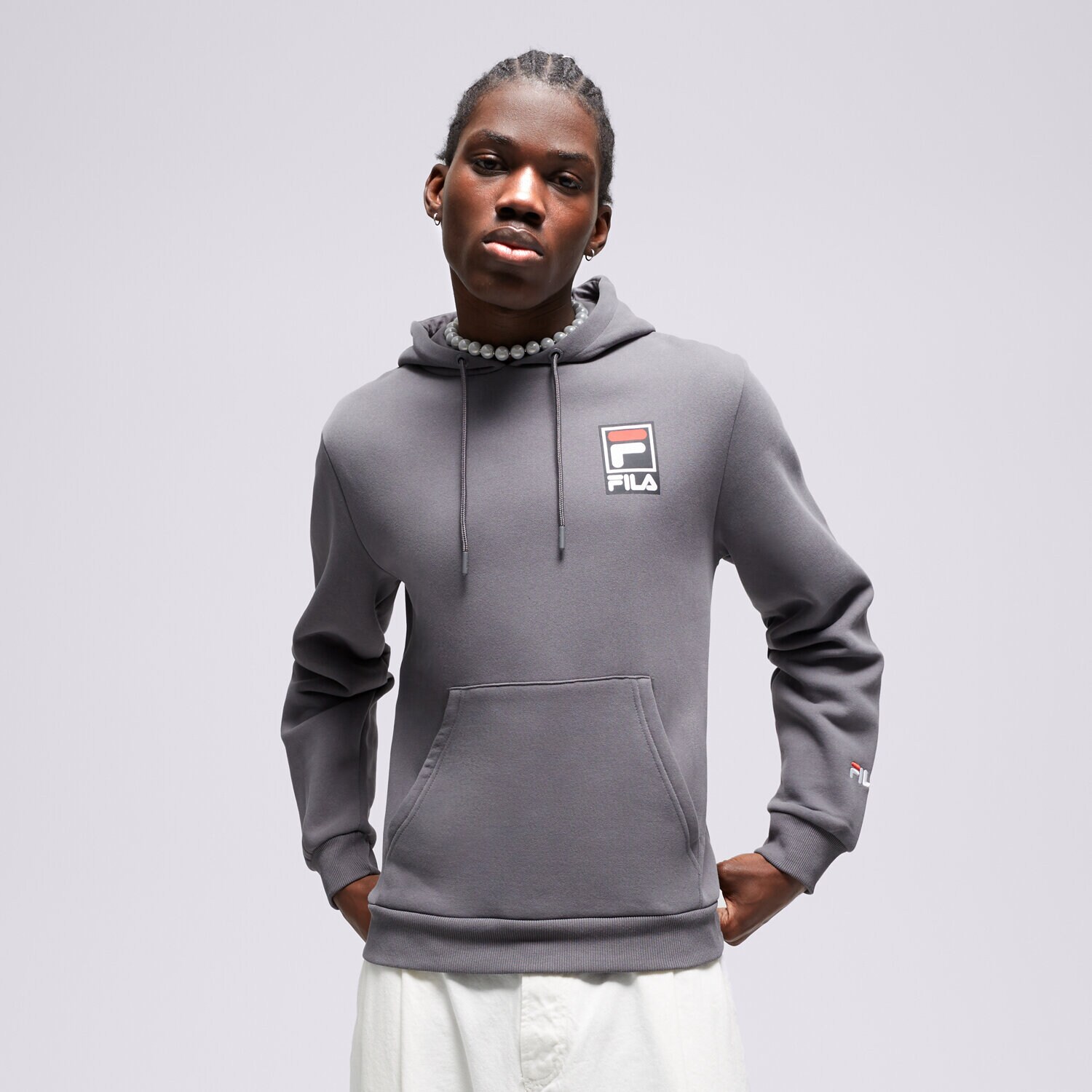 Bărbați bluză FILA BLUZĂ CU GLUGĂ FW22JDM035 Gri