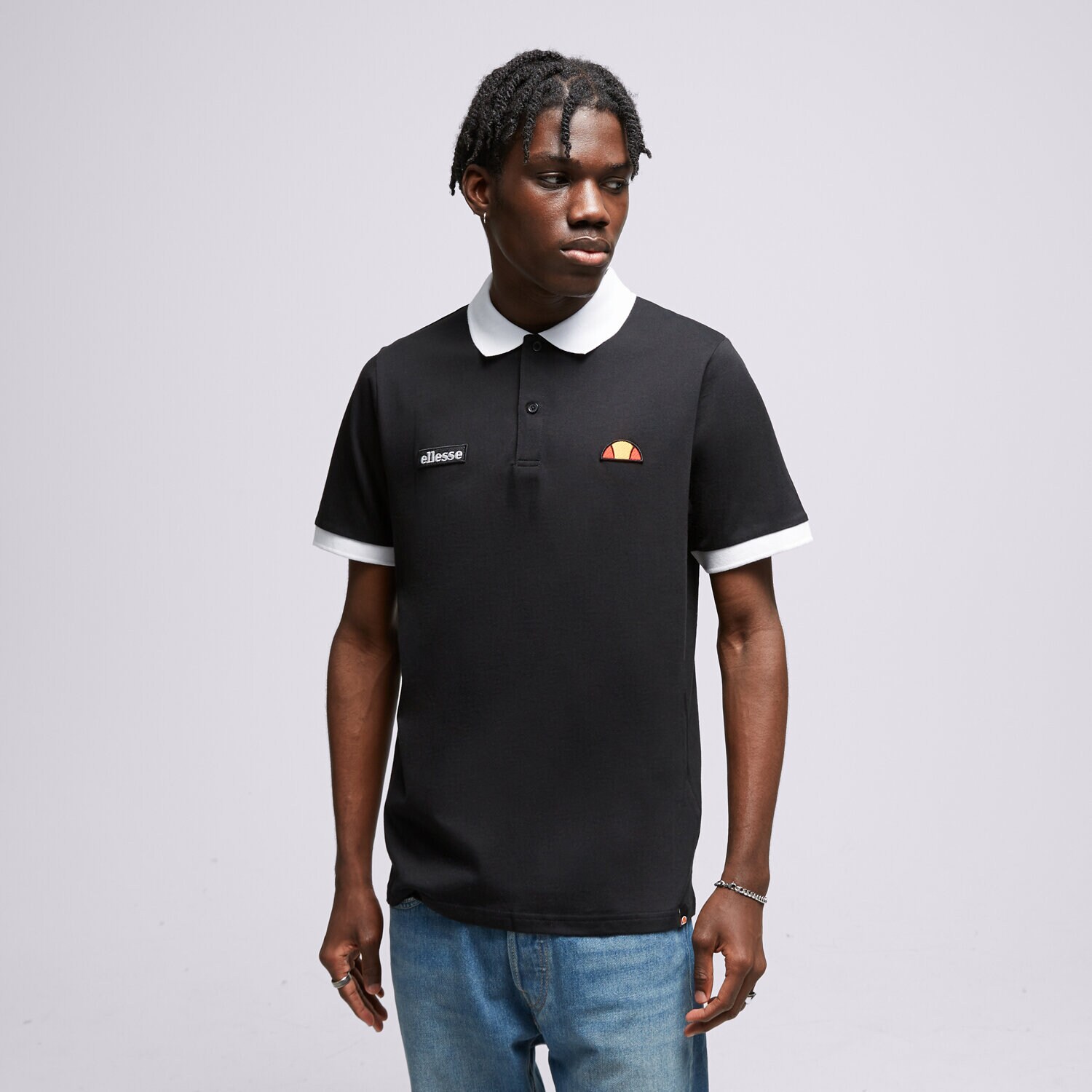 Bărbați tricou ELLESSE POLO LESSEPSIA POLO BLK SHR1004011 Negru