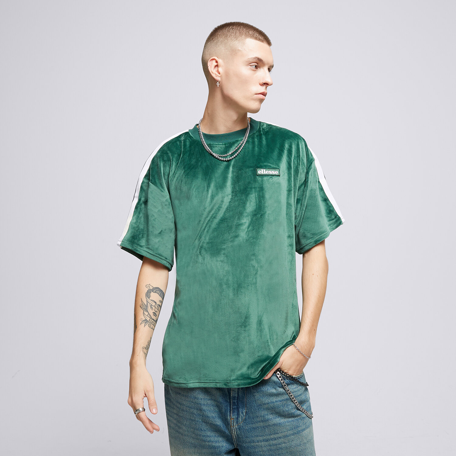 Bărbați tricou ELLESSE TRICOU LORETTI TEE DGREEN SHT19006502 Verde