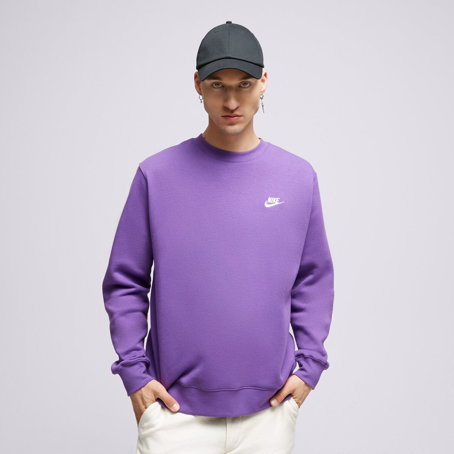 Bărbați bluză NIKE BLUZĂ SPORTSWEAR CLUB FLEECE  BV2662-599 Violet