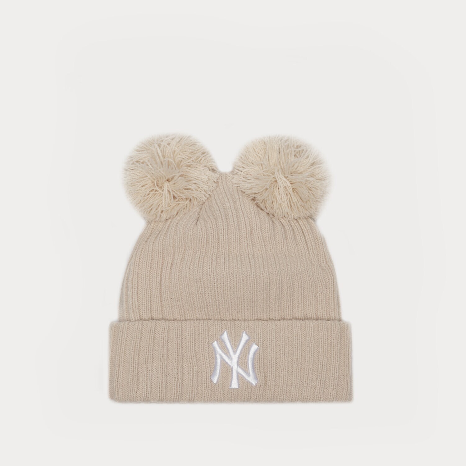 Femei căciulă NEW ERA CACIULA WMNS DOUBLE POM BEANIE NYY NEW YORK YANKEES 60364292 Bej