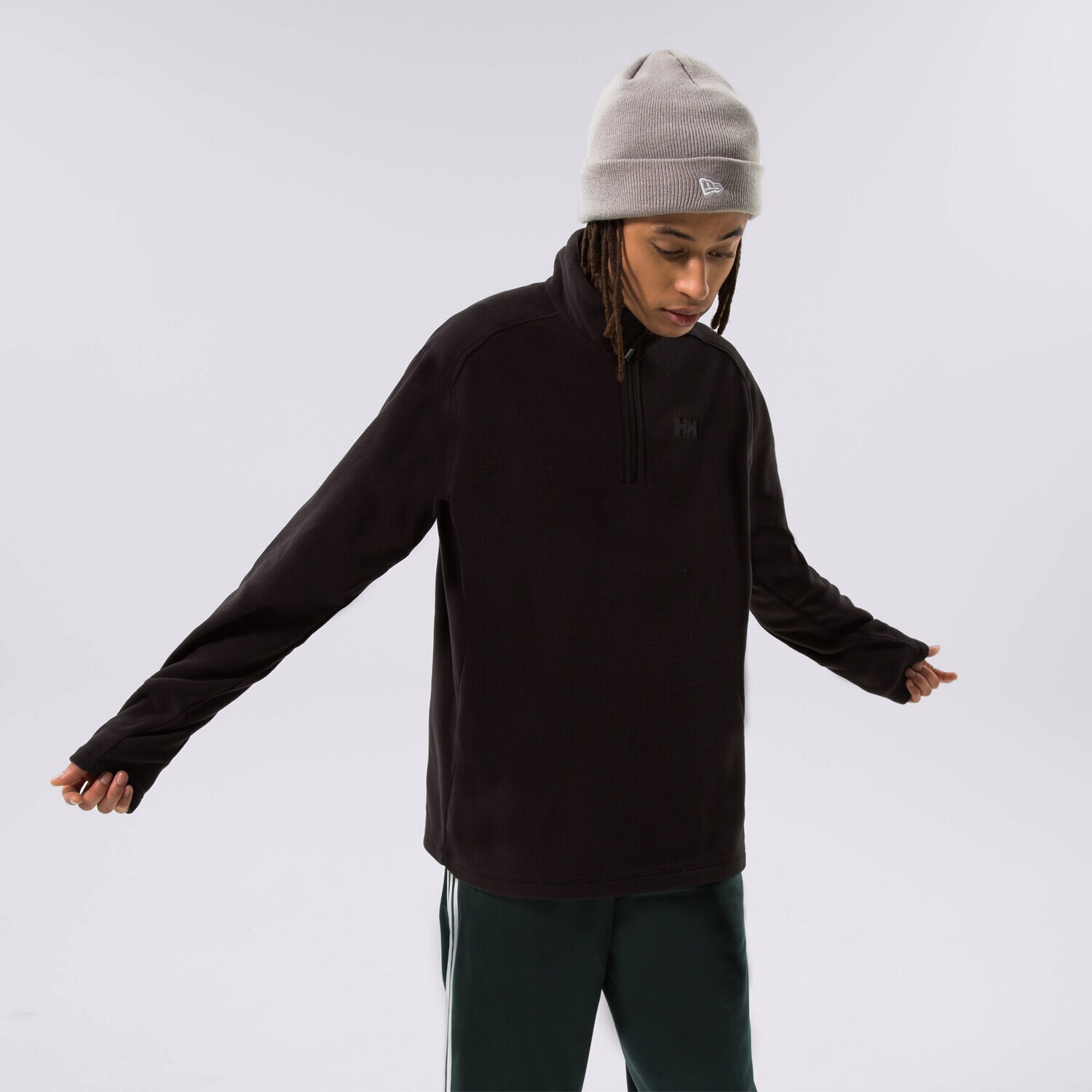 Bărbați bluză HELLY HANSEN BLUZĂ DAYBREAKER 1/2 ZIP FLEECE 50844990 Negru