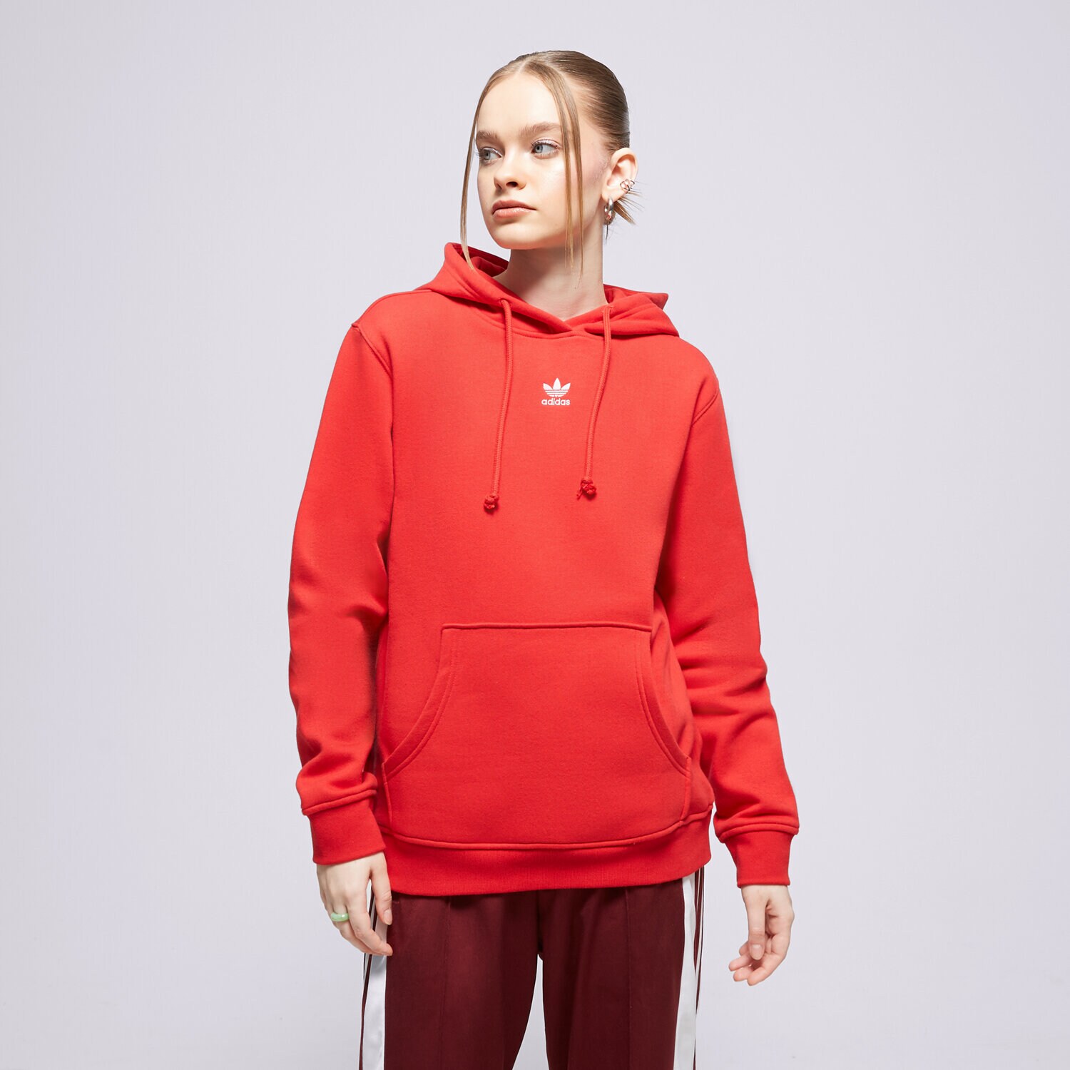 Femei bluză ADIDAS BLUZĂ CU GLUGĂ HOODIE IA6416 Roșu