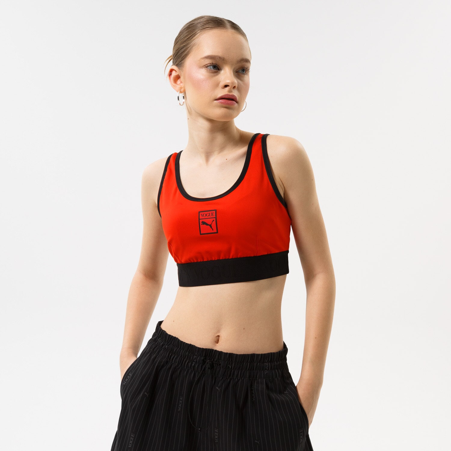 Femei tricou PUMA BUSTIERĂ TOP PUMA X VOGUE BUSTIERĂ TOP 534688-95 Roșu