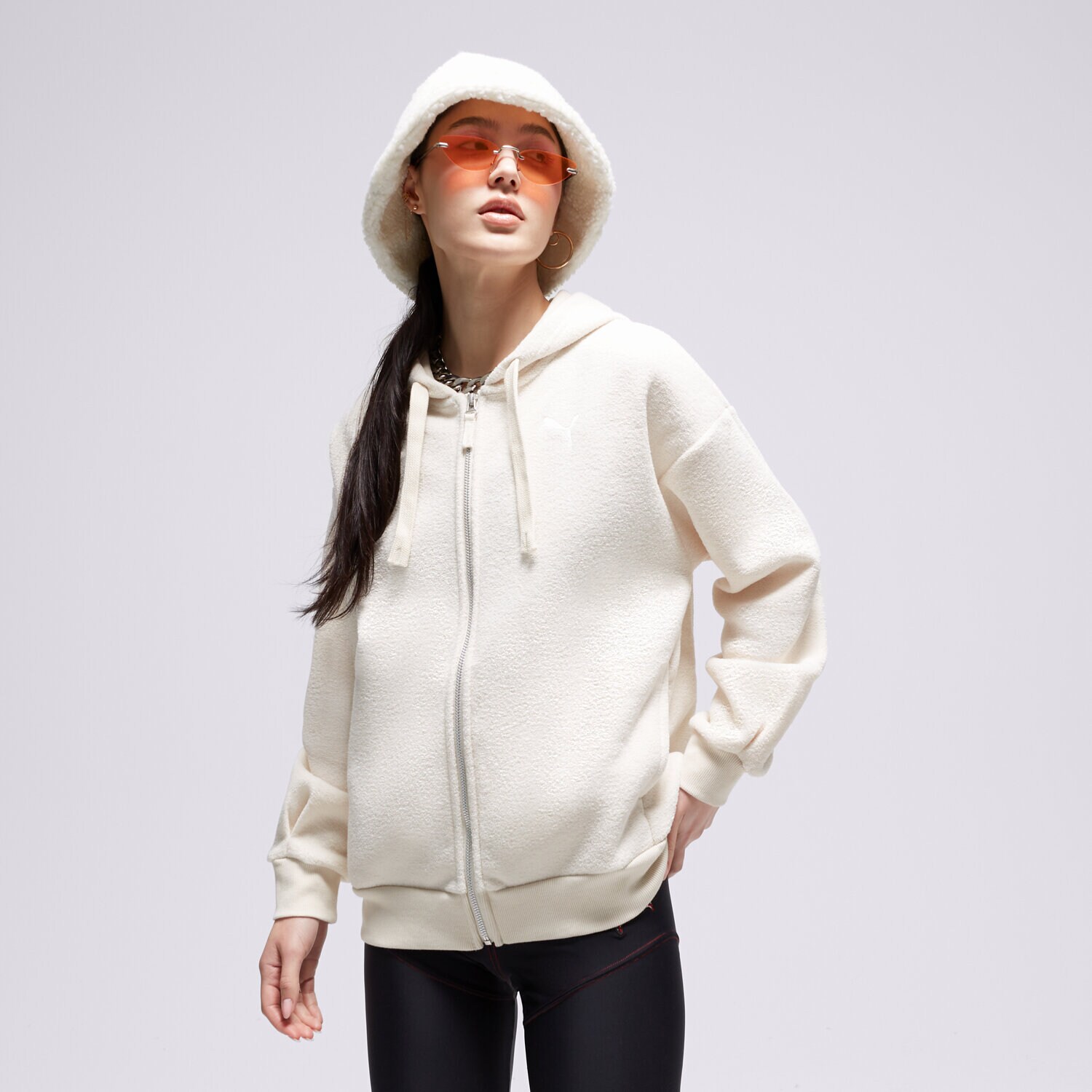 Femei bluză PUMA BLUZĂ CU GLUGĂ HER WINTERIZED 676008 87 Alb