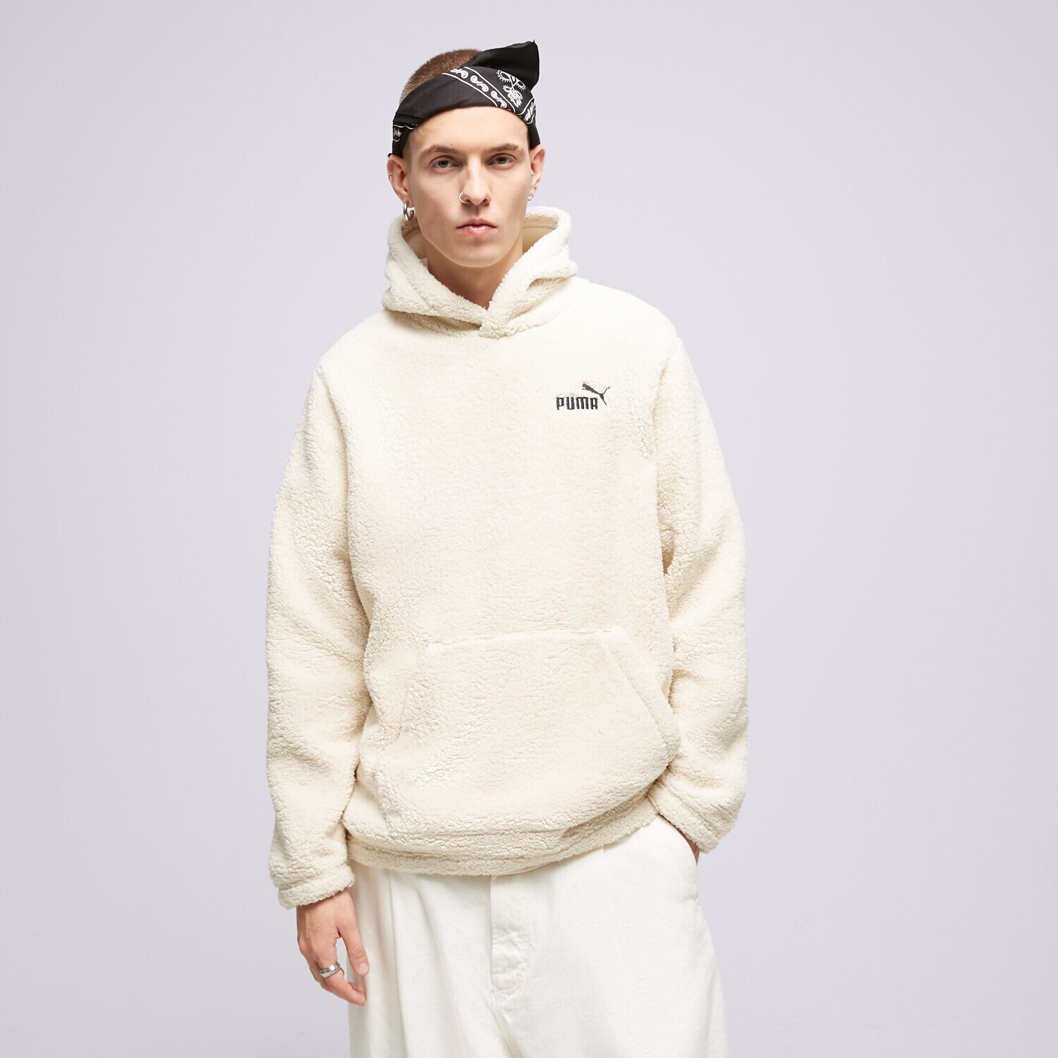 Bărbați bluză PUMA BLUZĂ CU GLUGĂ ESS ELEVATED 67598287 Alb