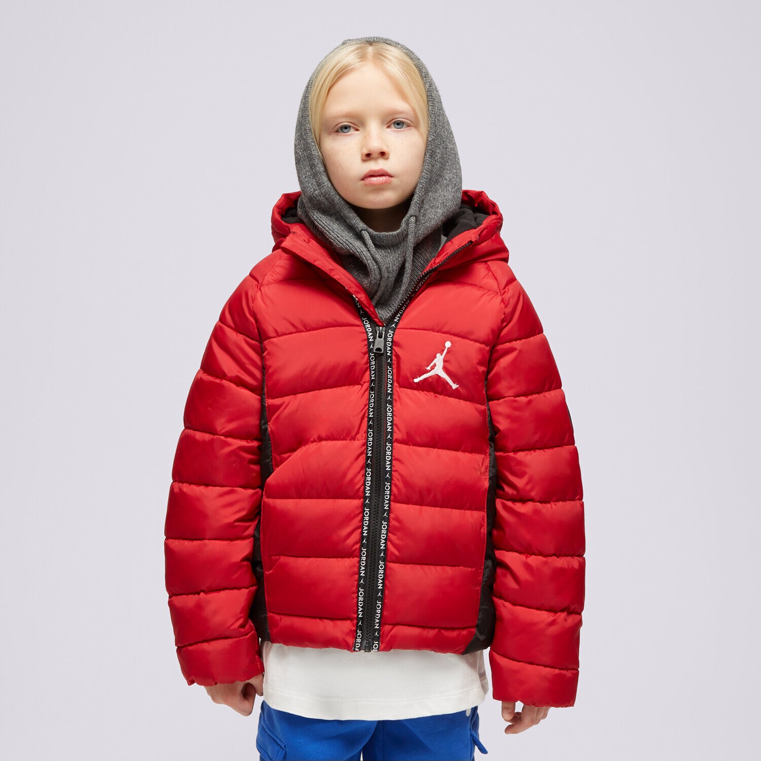 Jachetă de sezon pentru copii (primăvară/toamnă) JORDAN JACHETĂ DE IARNĂ FAUX DOWN JACKET BOY 95B667-R78 Bordo