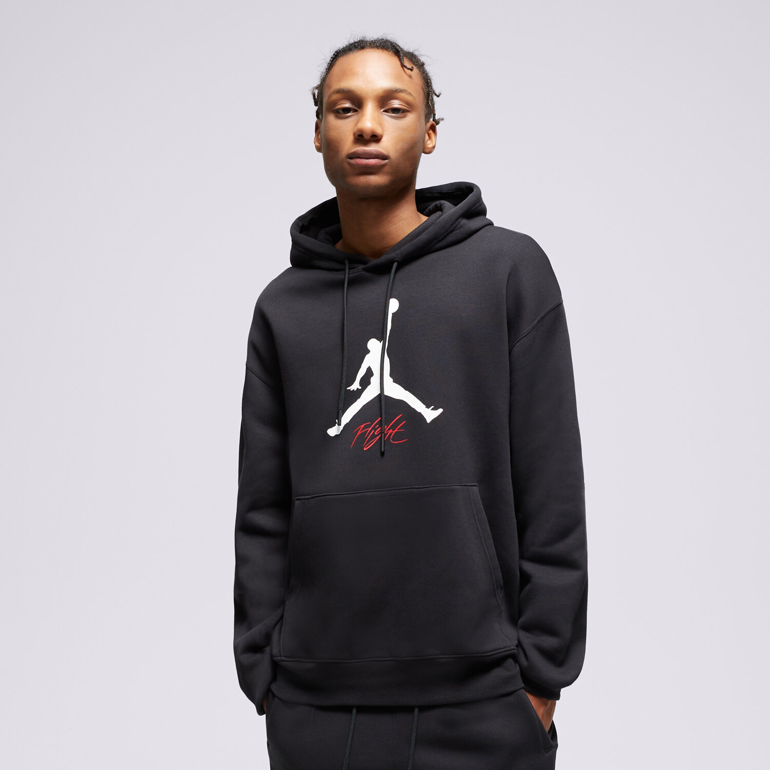 Bărbați bluză JORDAN BLUZĂ CU GLUGĂ M J ESS FLC BASELINE FD7545-010 Negru