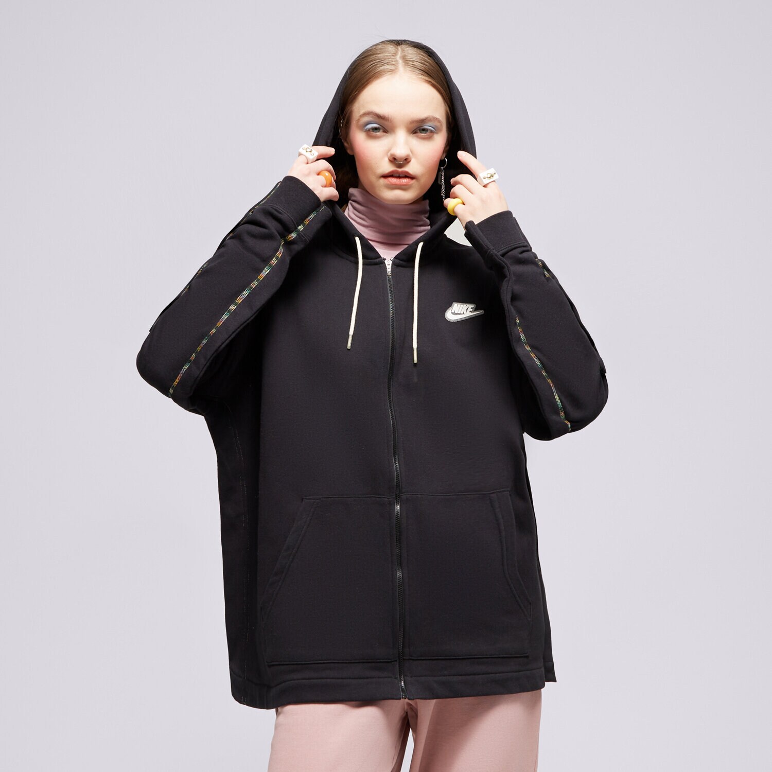 Femei bluză NIKE BLUZĂ CU GLUGĂ CZ8359 CZ8359-010 Negru