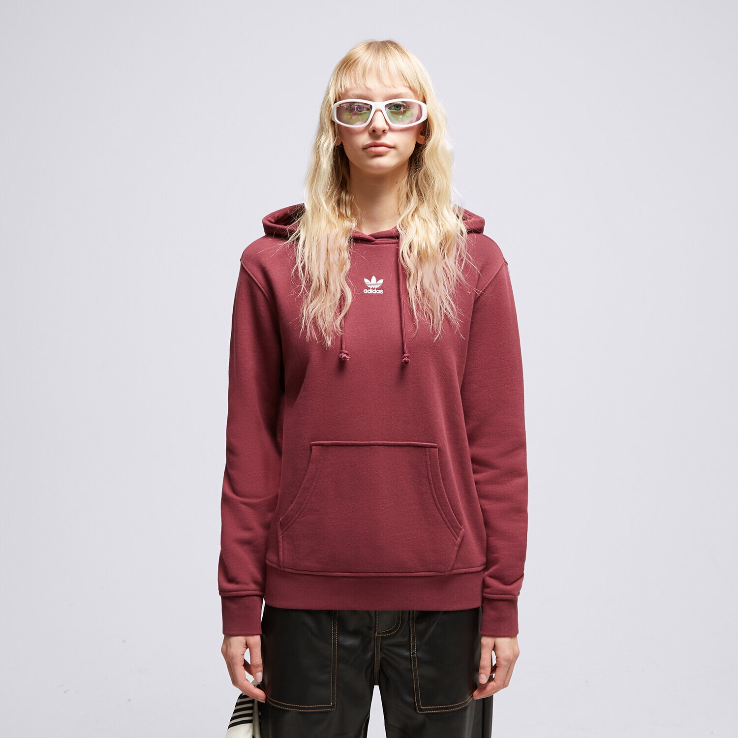 Femei bluză ADIDAS BLUZĂ CU GLUGĂ H06616 H06616 Bordo