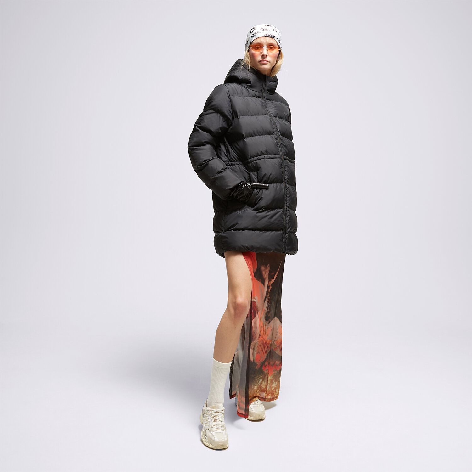 Femei geacă de iarnă LEVI'S PARDESIU HOODED MIDI A6369-0000 Negru