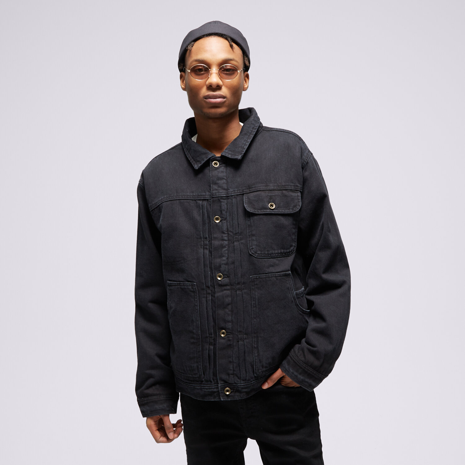 Bărbați eacă de iarnă VANS JACHETĂ DONATO SHERPA DENIM VN000AAM0FO1 Negru