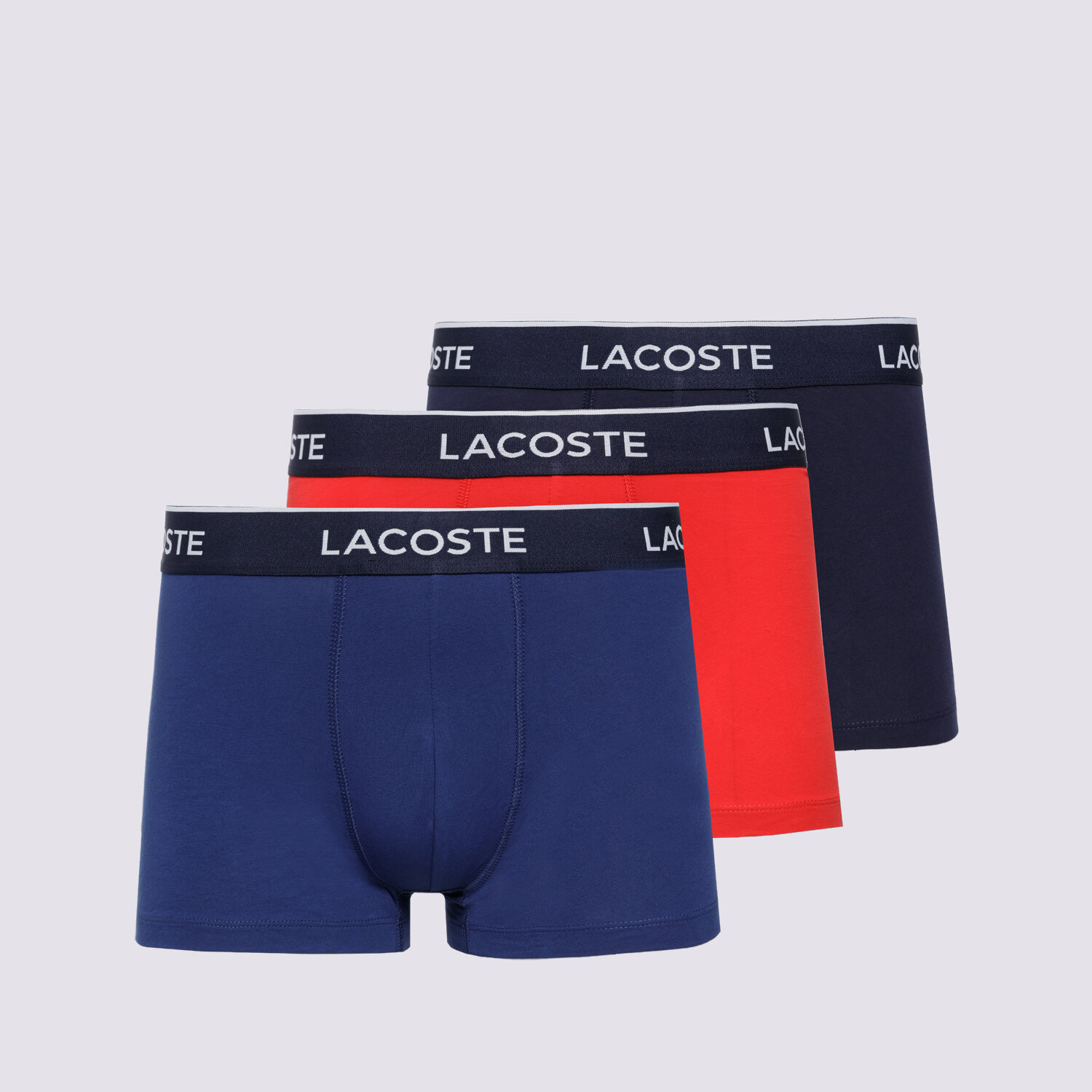 Bărbați lenjerie, boxeri LACOSTE BOXERI LACOSTE 3 PACK BOXER SHORTS 5H3389.W64 Mulicolor