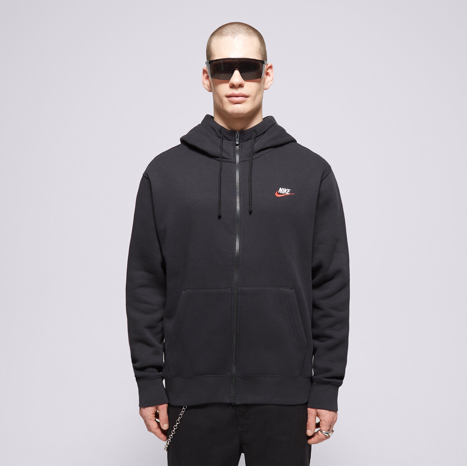 Bărbați bluză NIKE BLUZĂ CU GLUGĂ M NSW CLUB DT HOODIE FZ BB ESSENTIALS DQ8384-012 Negru