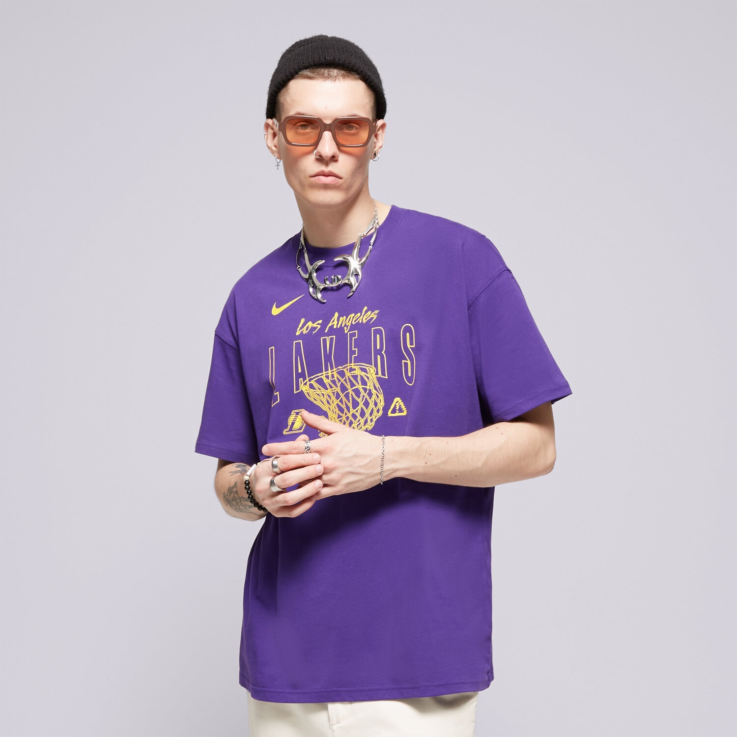 Bărbați tricou NIKE TRICOU LAL M NK CTS MAX90 1 SS TEE NBA FJ0375-504 Violet