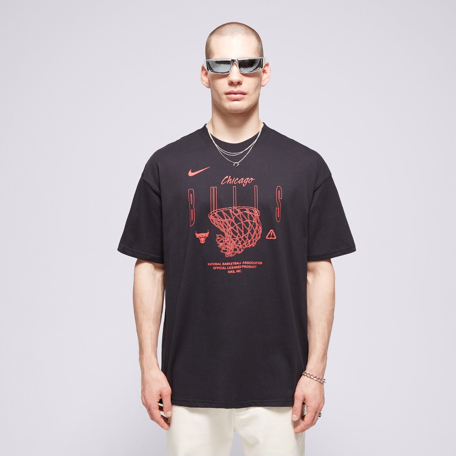 Bărbați tricou NIKE TRICOU CHI M NK CTS MAX90 1 SS TEE NBA FJ0363-010 Negru