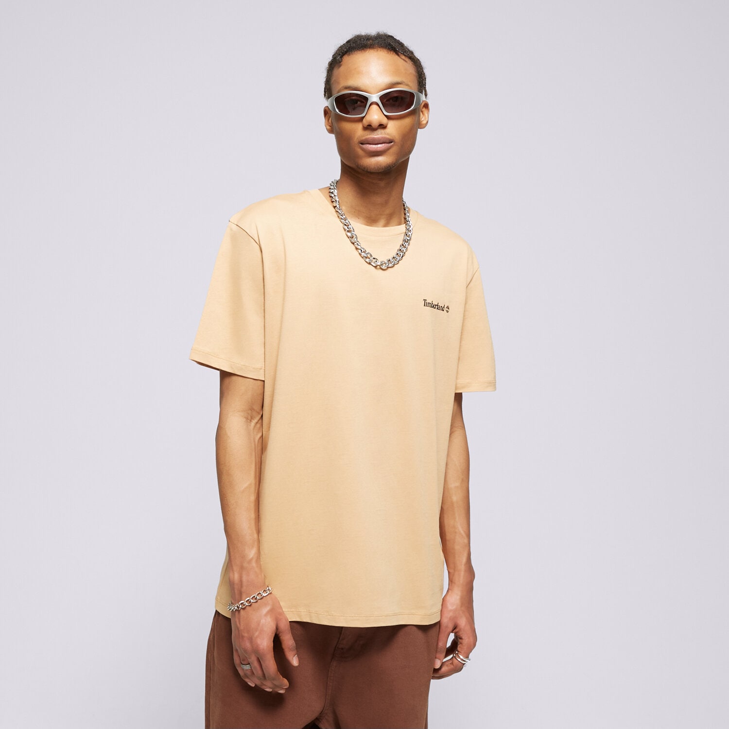 Bărbați tricou TIMBERLAND TRICOU SMALL LOGO PRINT TEE TB0A5QQTEH31 Maro