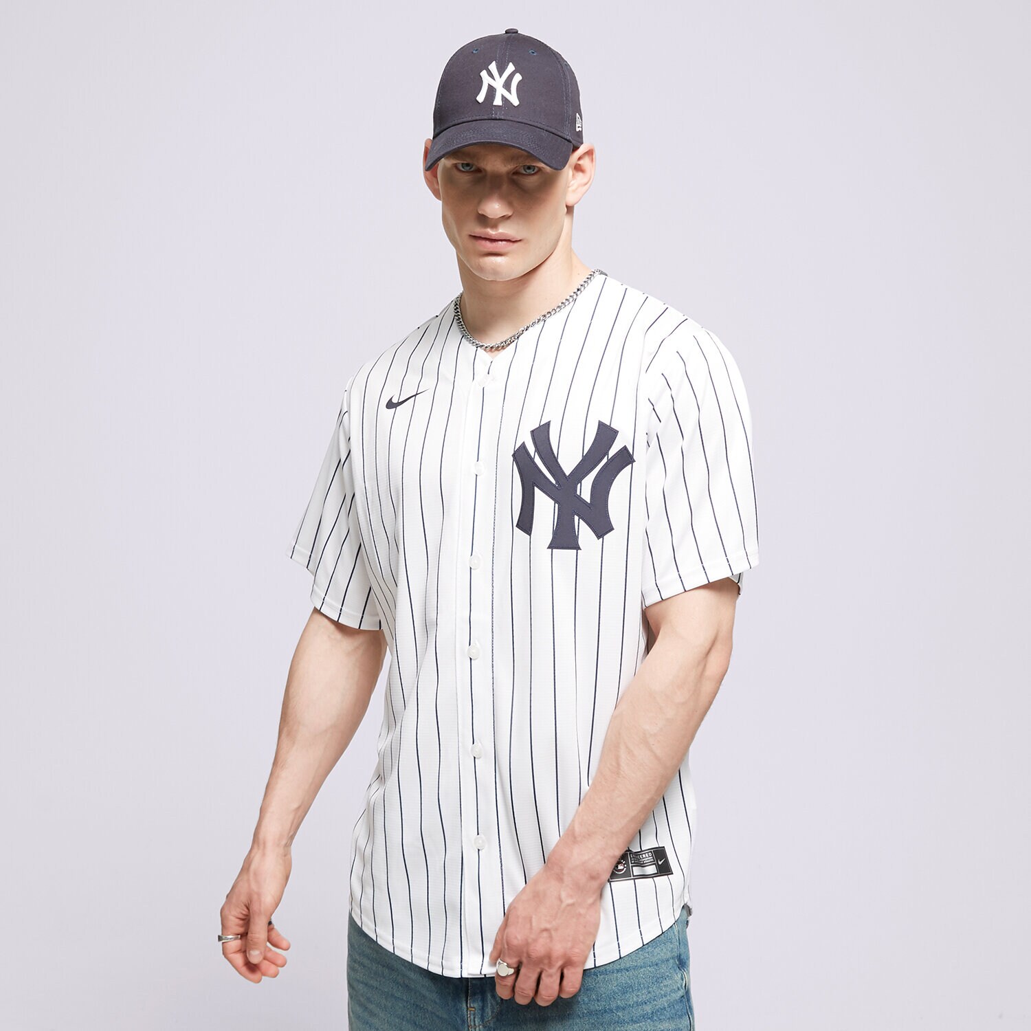 Bărbați tricou NIKE CĂMAșĂ REPLICA HOME NEW YORK YANKEES MLB T770-NKWH-NK-XVH Alb