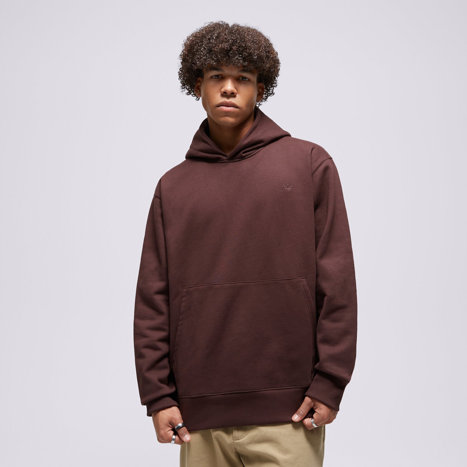 Bărbați bluză ADIDAS BLUZĂ CU GLUGĂ C HOODIE IM2119 Maro