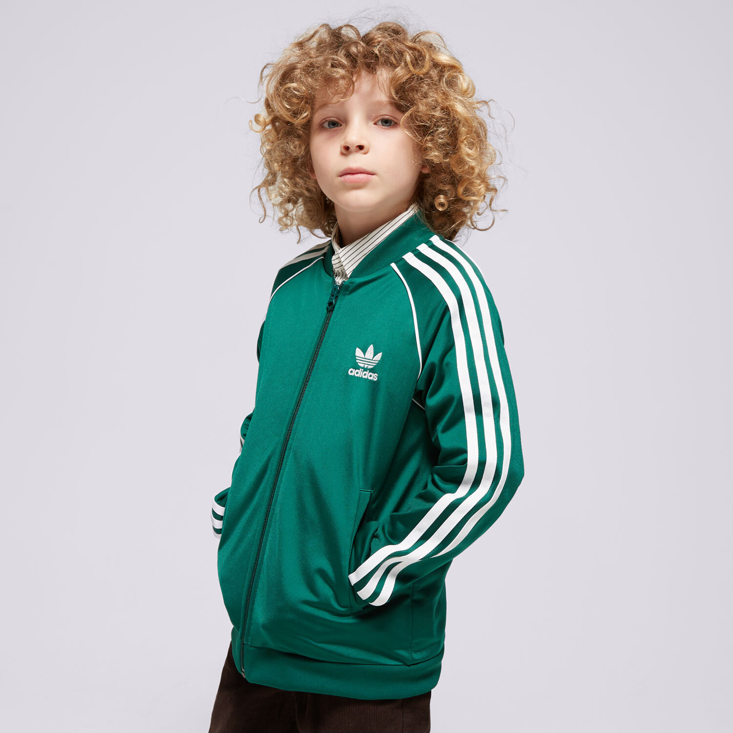 Copii bluză ADIDAS BLUZĂ SST TRACK TOP BOY IN8477 Verde