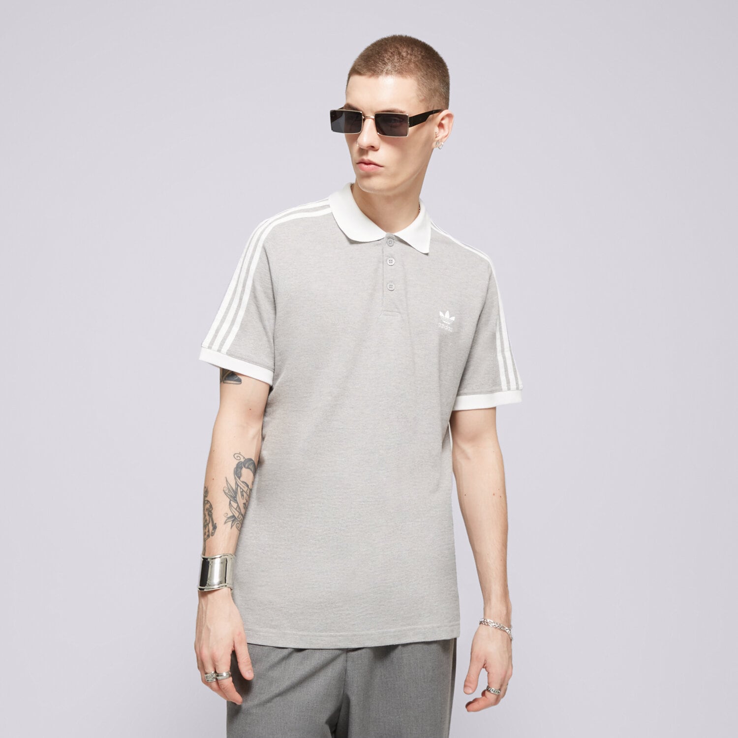 Bărbați tricou ADIDAS POLO 3-STRIPE POLO IL2502 Gri