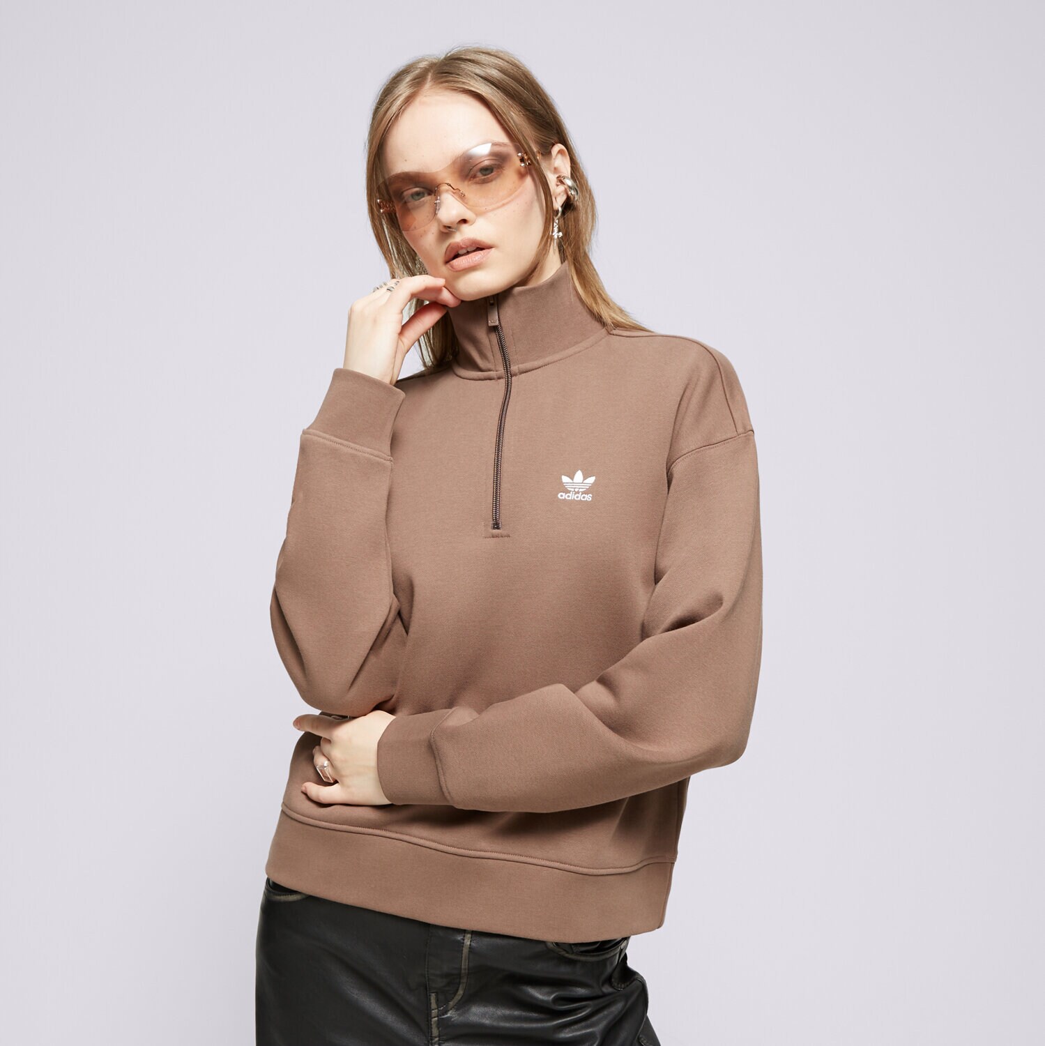 Femei bluză ADIDAS BLUZĂ HZ SWEATSHIRT IR5938 Maro