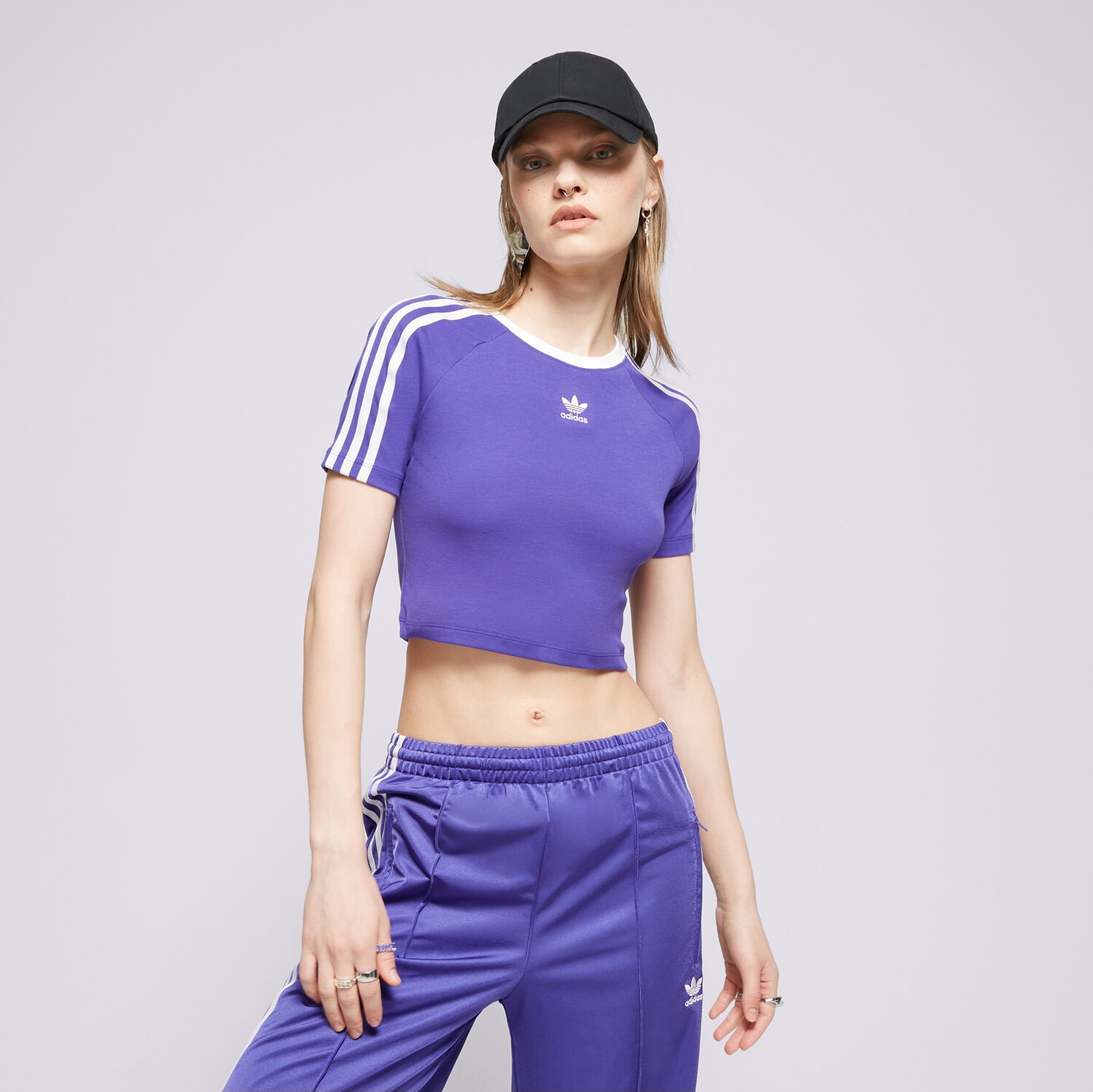 Femei tricou ADIDAS TRICOU 3 S BABY TEE IP0661 Violet