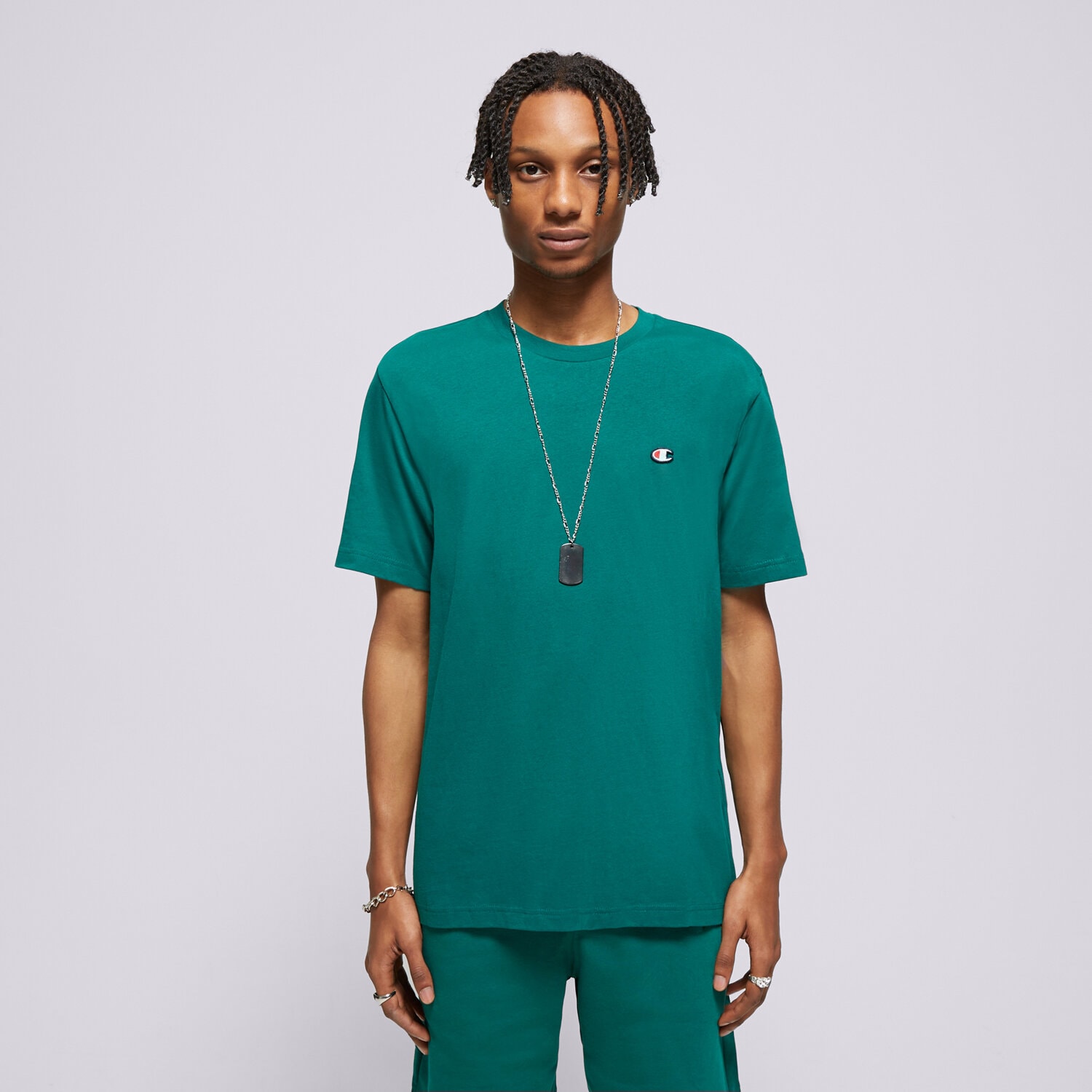 Bărbați tricou CHAMPION TRICOU CREWNECK TEE 220453GS571 Verde