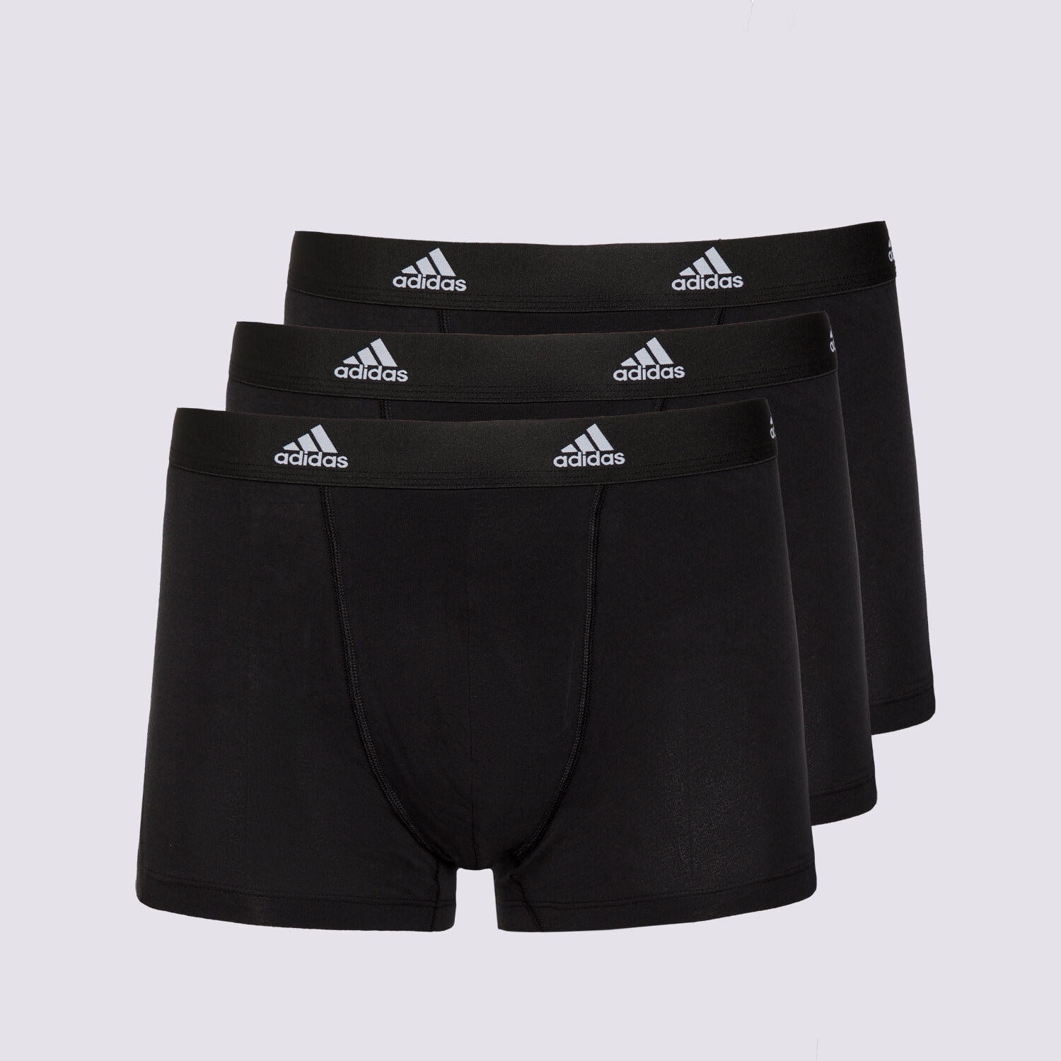 Bărbați lenjerie, boxeri ADIDAS BOXERI TRUNK (3PK) 4A1M02-000 Negru