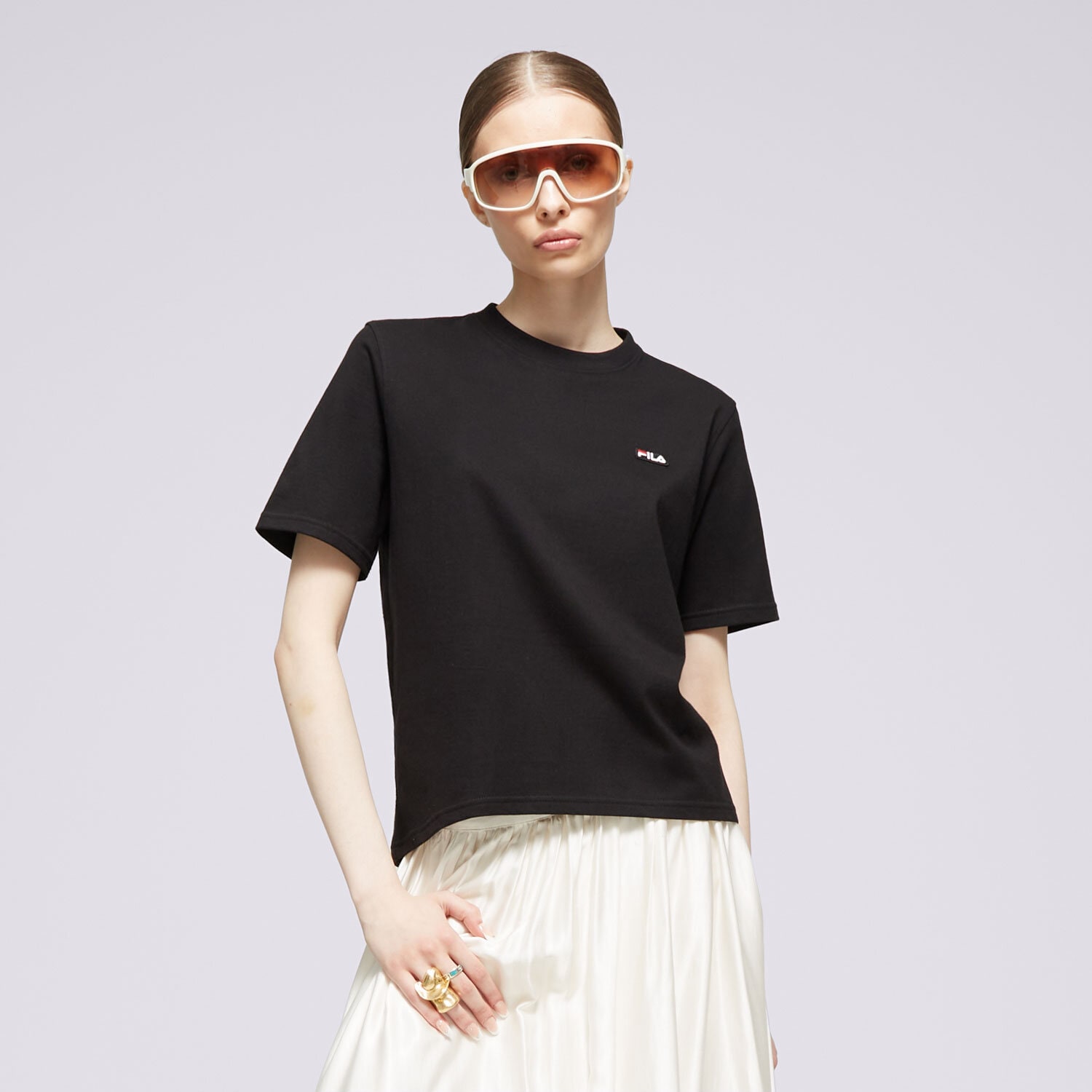 Femei tricou FILA TRICOU BADGE LOGO TEE FI124TSD70000 Negru
