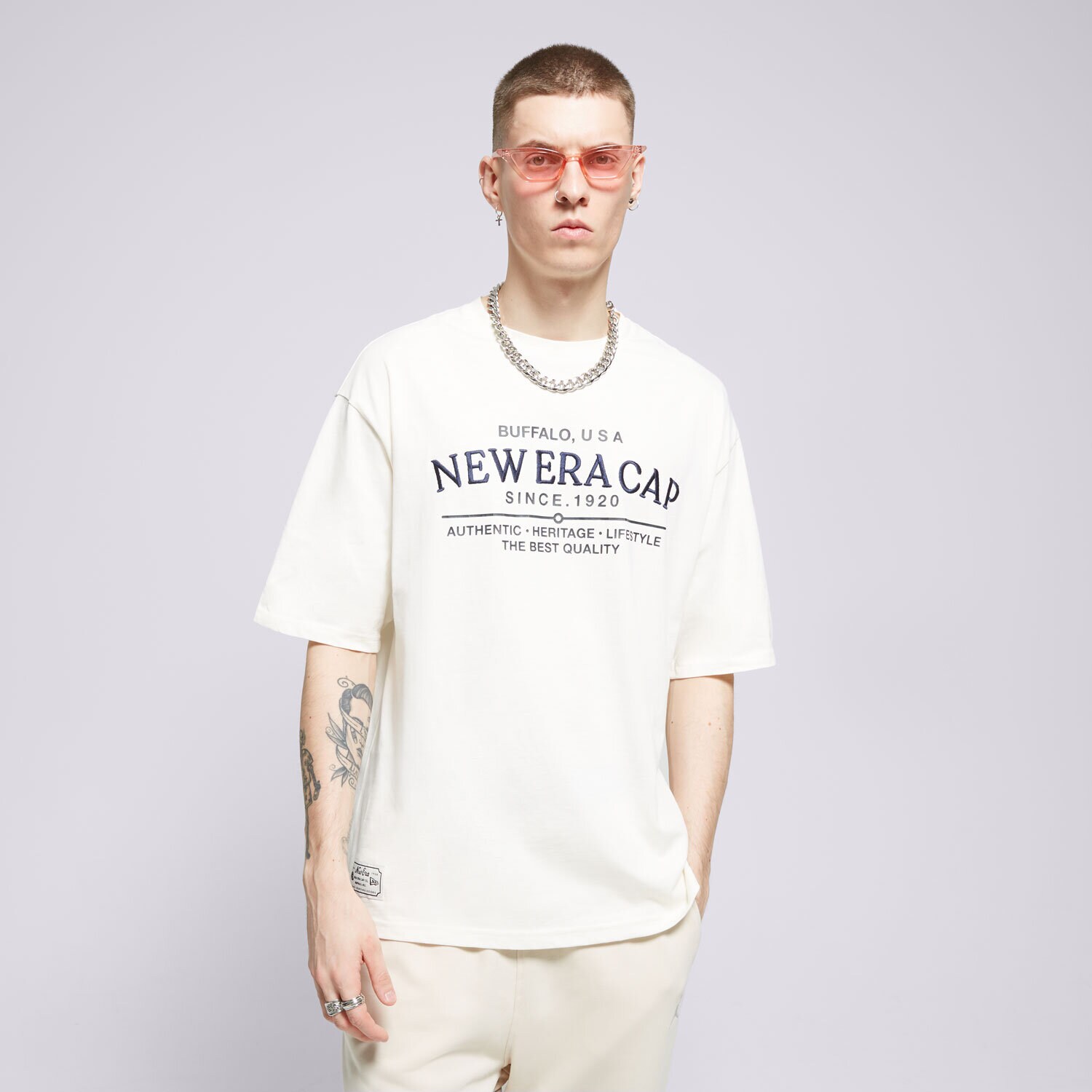 Bărbați tricou NEW ERA TRICOU NE GRPHC CF OS NONE 60502647 Alb