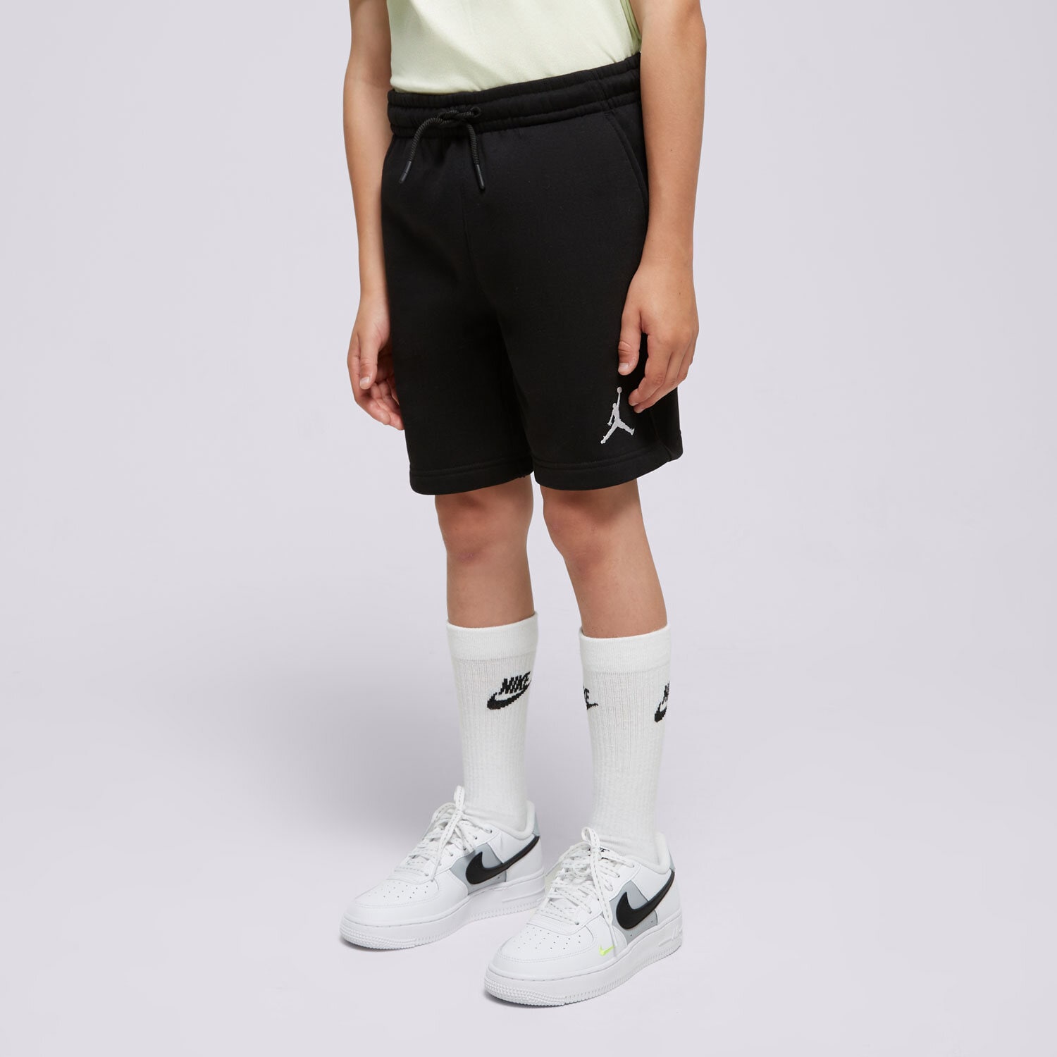 Pantaloni scurți și rochii pentru copii JORDAN PANTALONI SCURȚI JDB   MJ ESSENTIALS FLC SHORT BOY 95C576-023 Negru