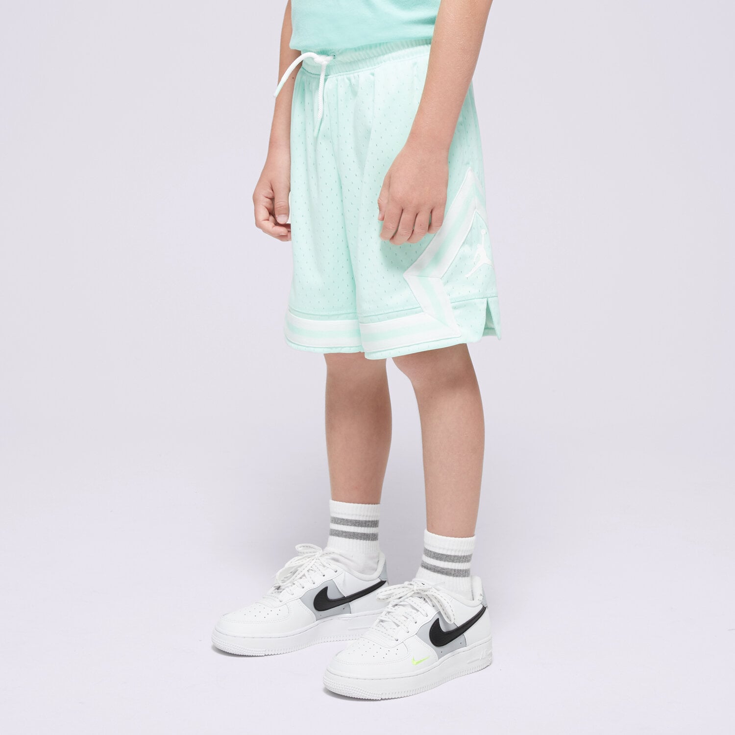 Pantaloni scurți și rochii pentru copii JORDAN PANTALONI SCURȚI JDN AIR DIAMOND SHORT BOY 95B136-E6D turcoaz