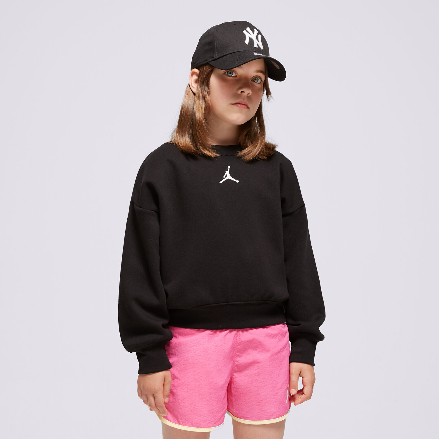 Copii bluză JORDAN BLUZĂ JDG JUMPMAN ICON PLAY CREW GIRL 45C387-023 Negru